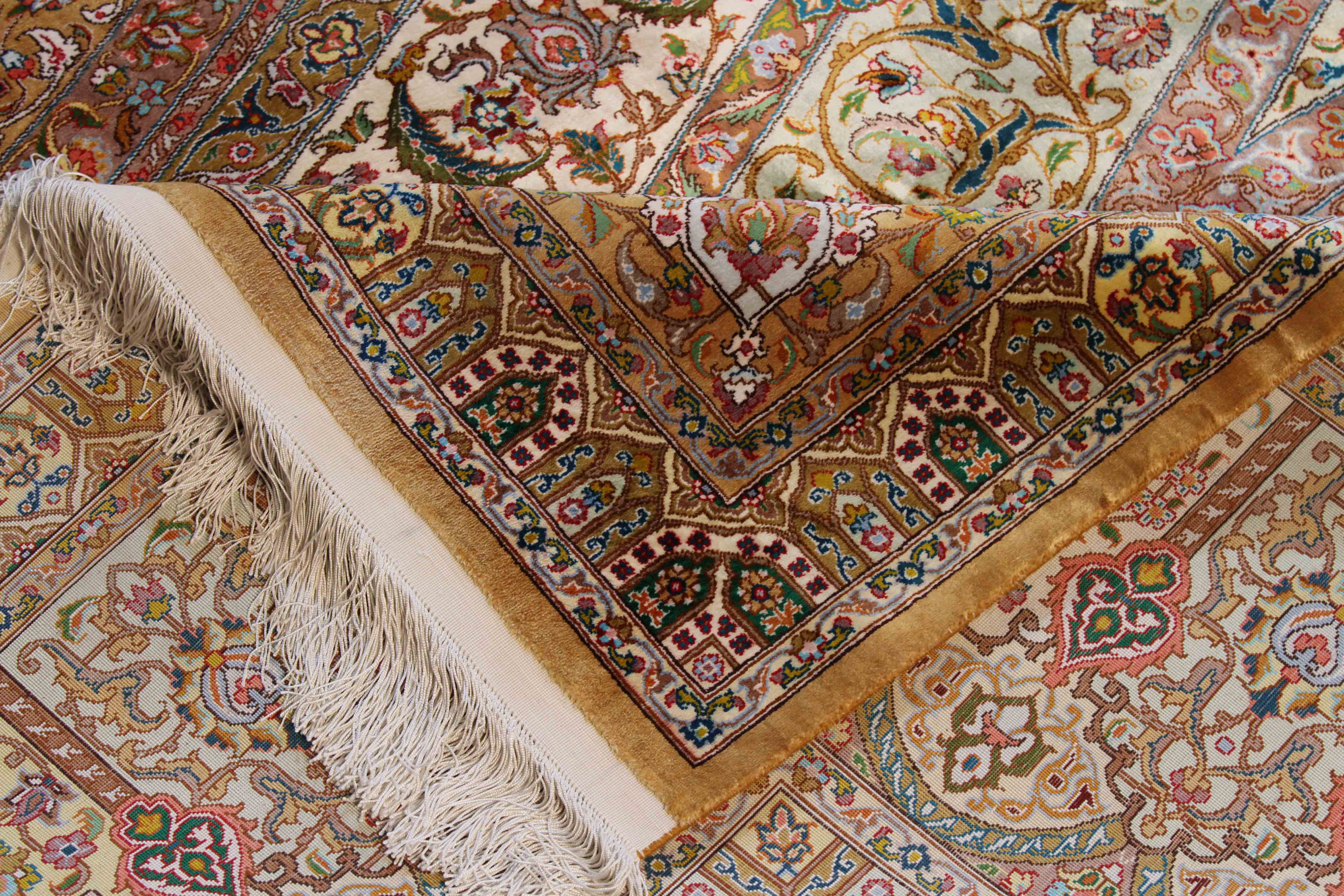 Thumbnail 4 for Persian Qum Silk Transitional Rug 70619