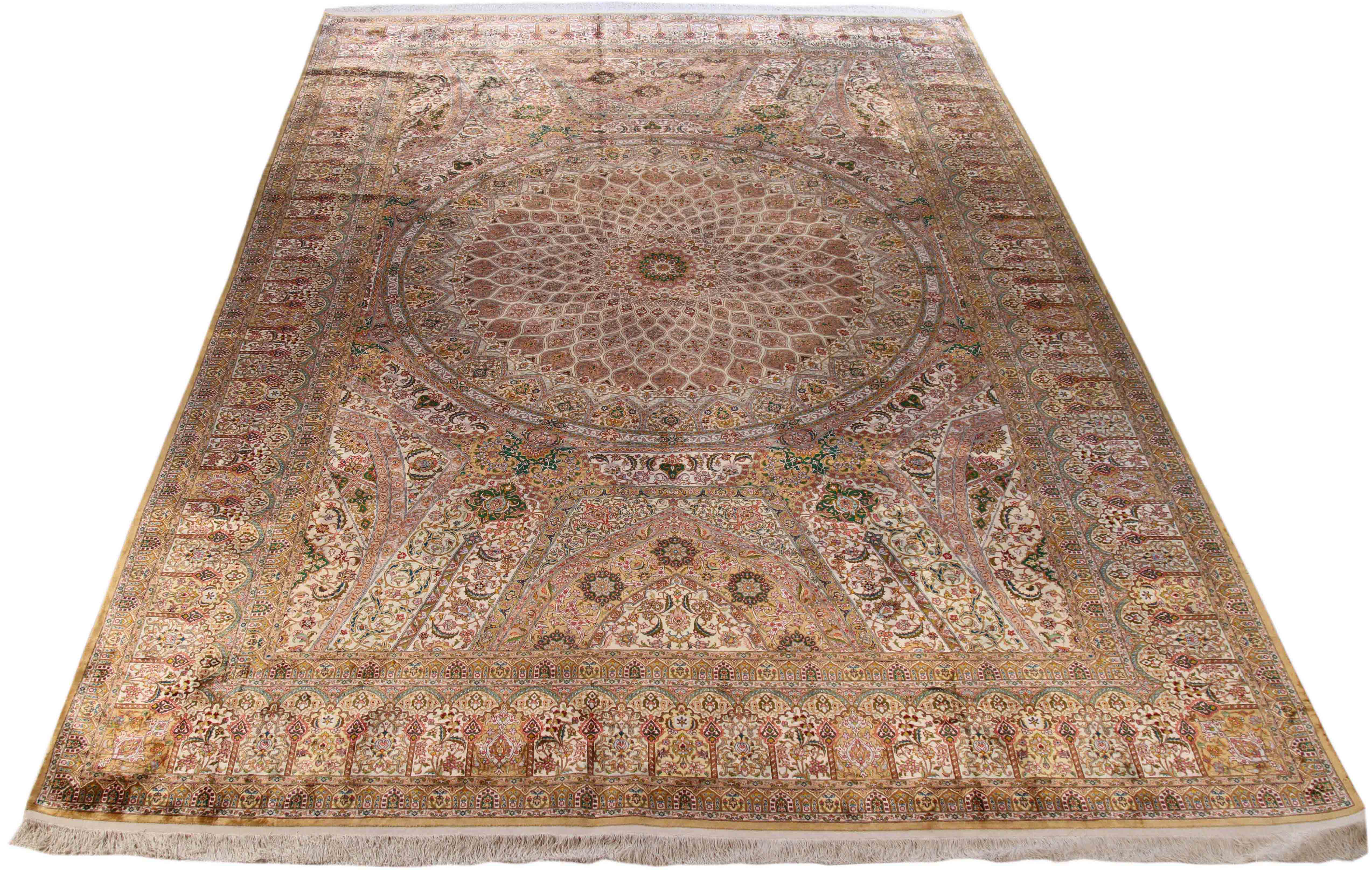 Thumbnail 6 for Persian Qum Silk Transitional Rug 70619