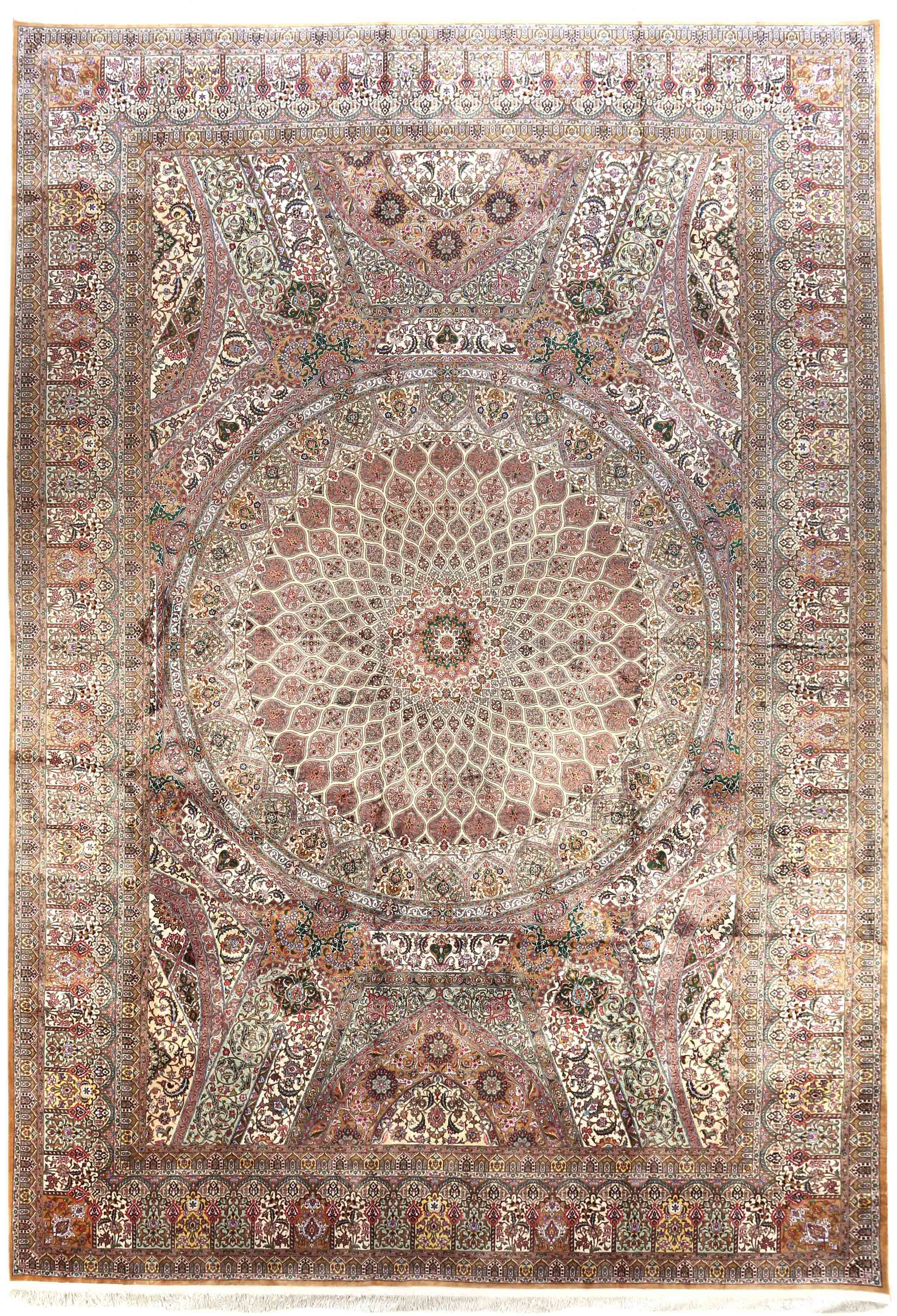 Thumbnail 3 for Persian Qum Silk Transitional Rug 70619