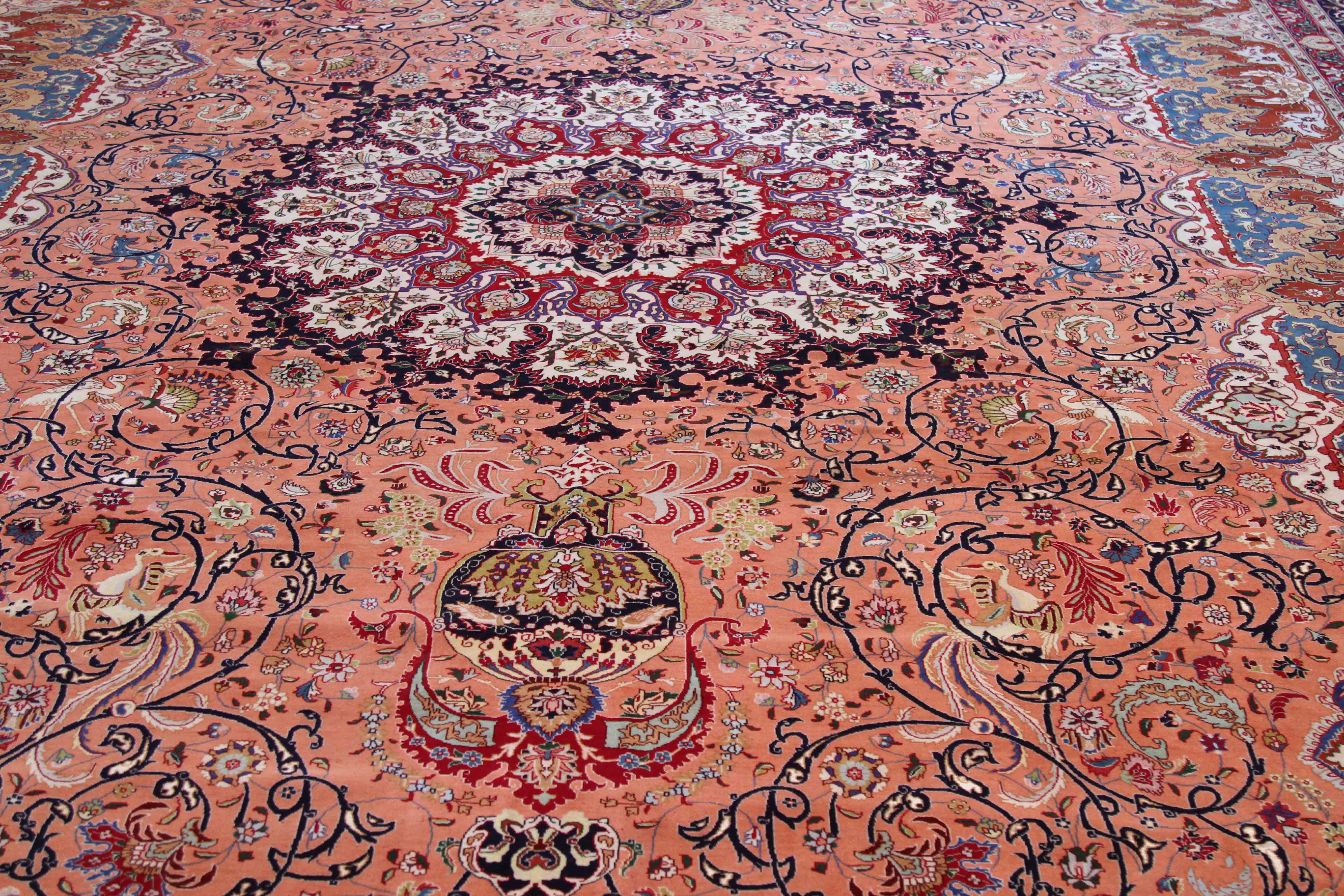 Thumbnail 5 for Antique Persian Tabriz Traditional Rug 70605