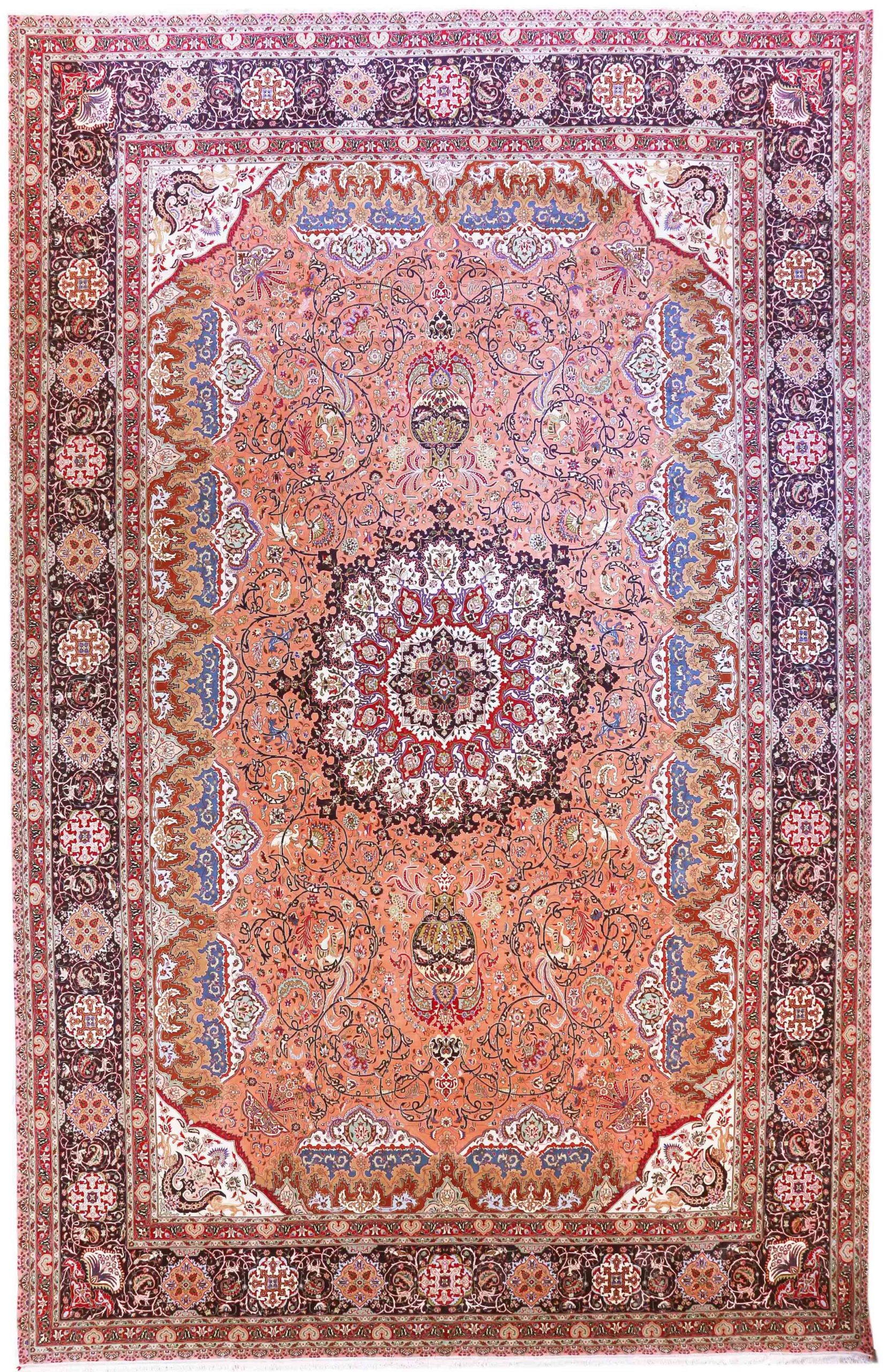 Thumbnail 2 for Antique Persian Tabriz Traditional Rug 70605