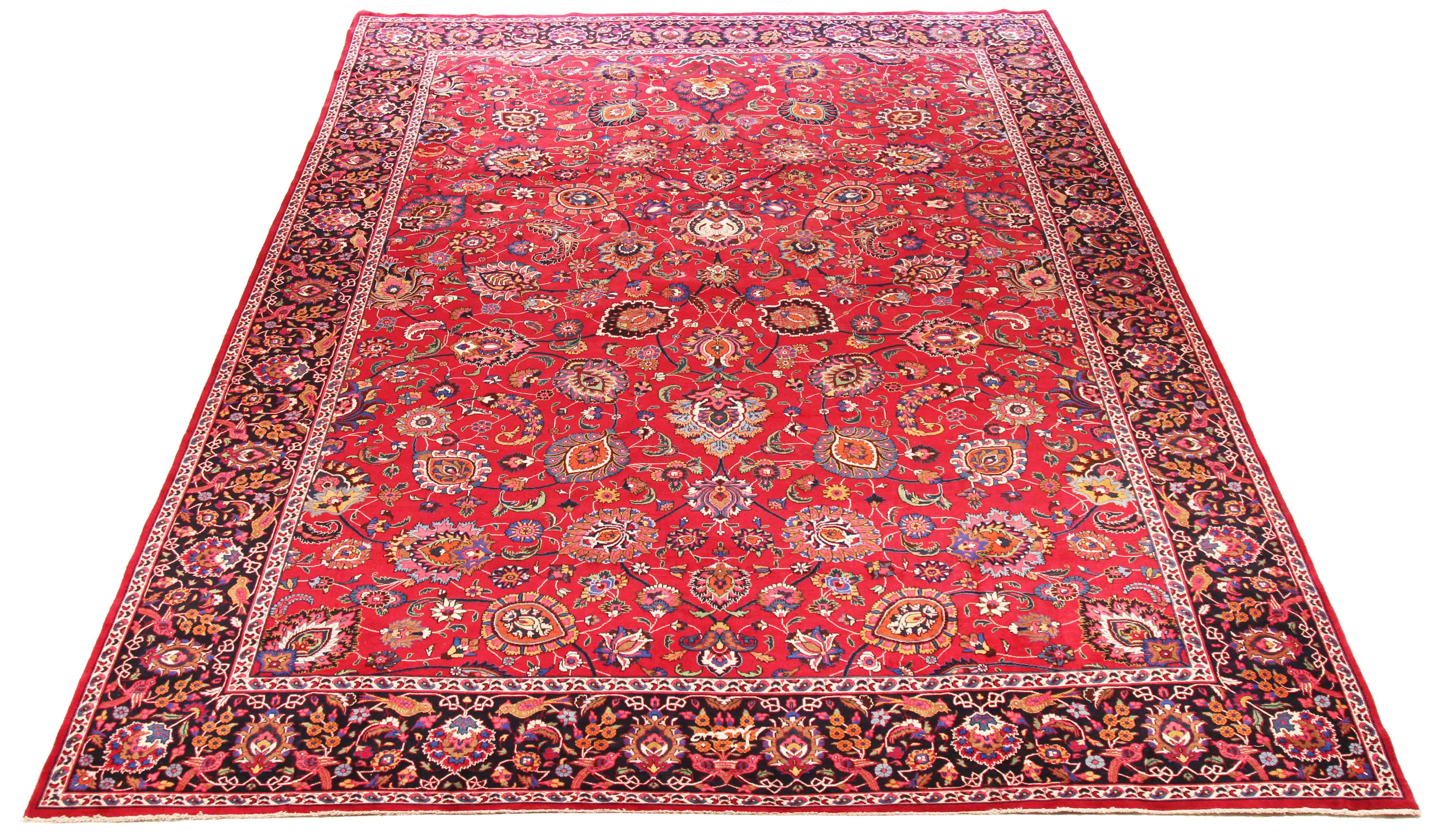 Thumbnail 3 for Antique Persian Mashad Traditional Rug 70606