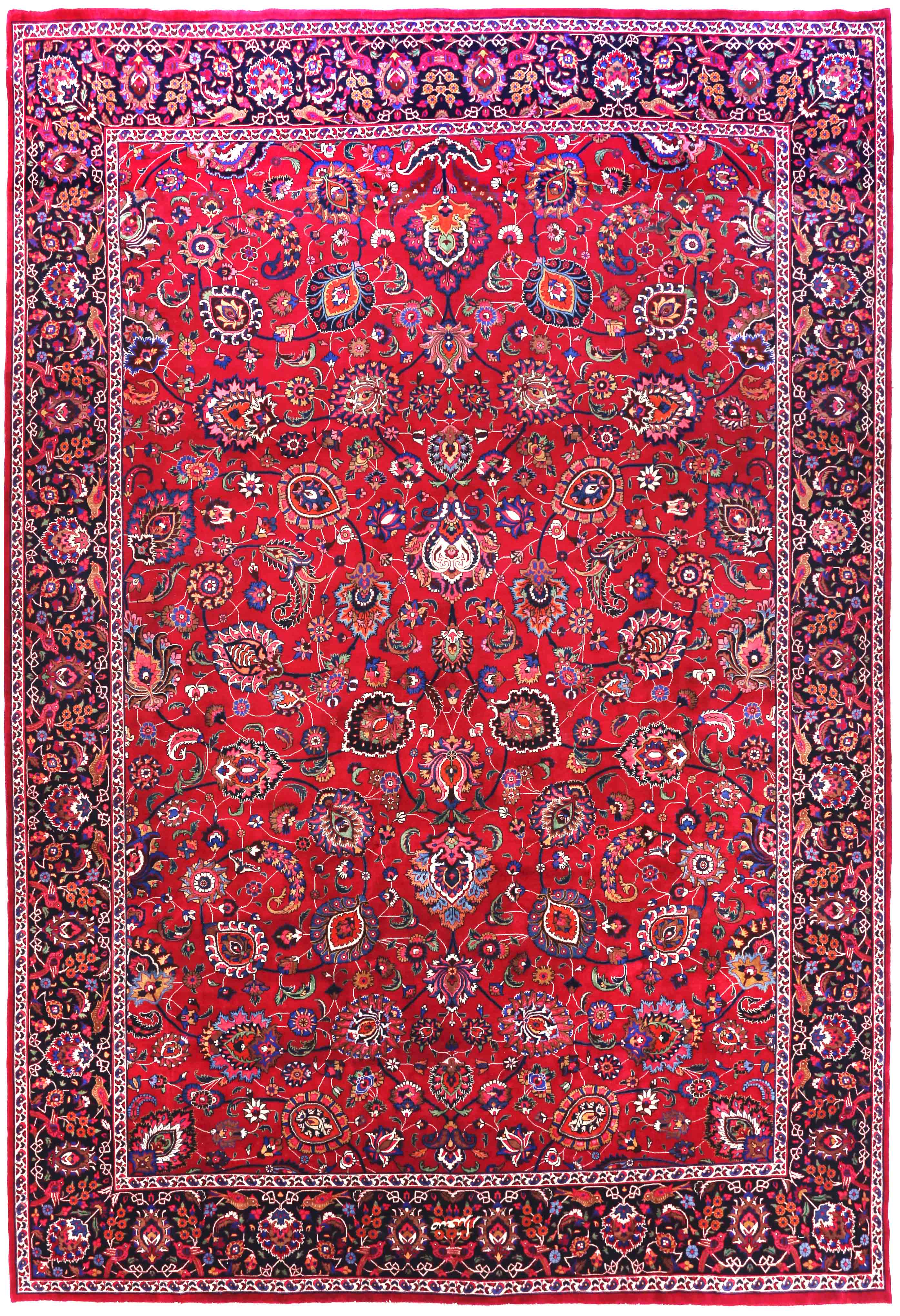 Thumbnail 2 for Antique Persian Mashad Traditional Rug 70606