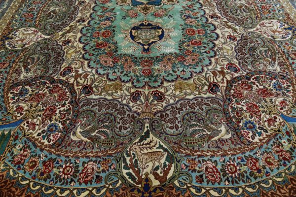 Thumbnail 5 for Antique Persian Tabriz Traditional Rug 91576