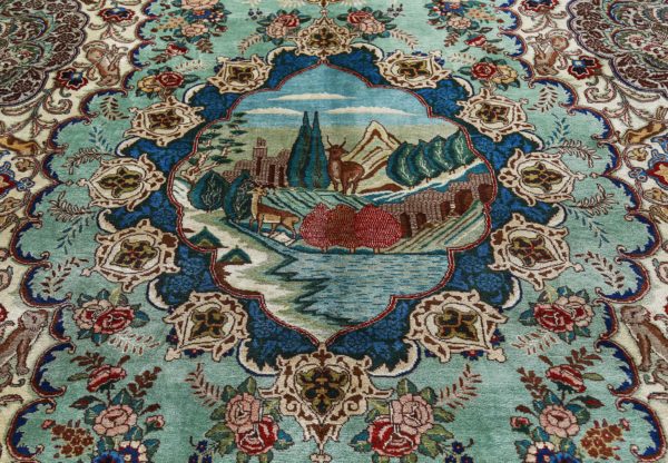 Thumbnail 6 for Antique Persian Tabriz Traditional Rug 91576