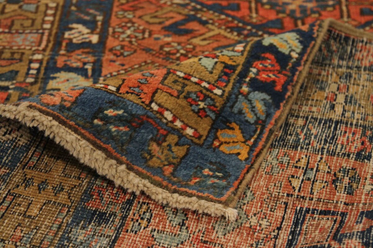 Thumbnail 12 for Antique Persian Heriz Traditional Rug 71141
