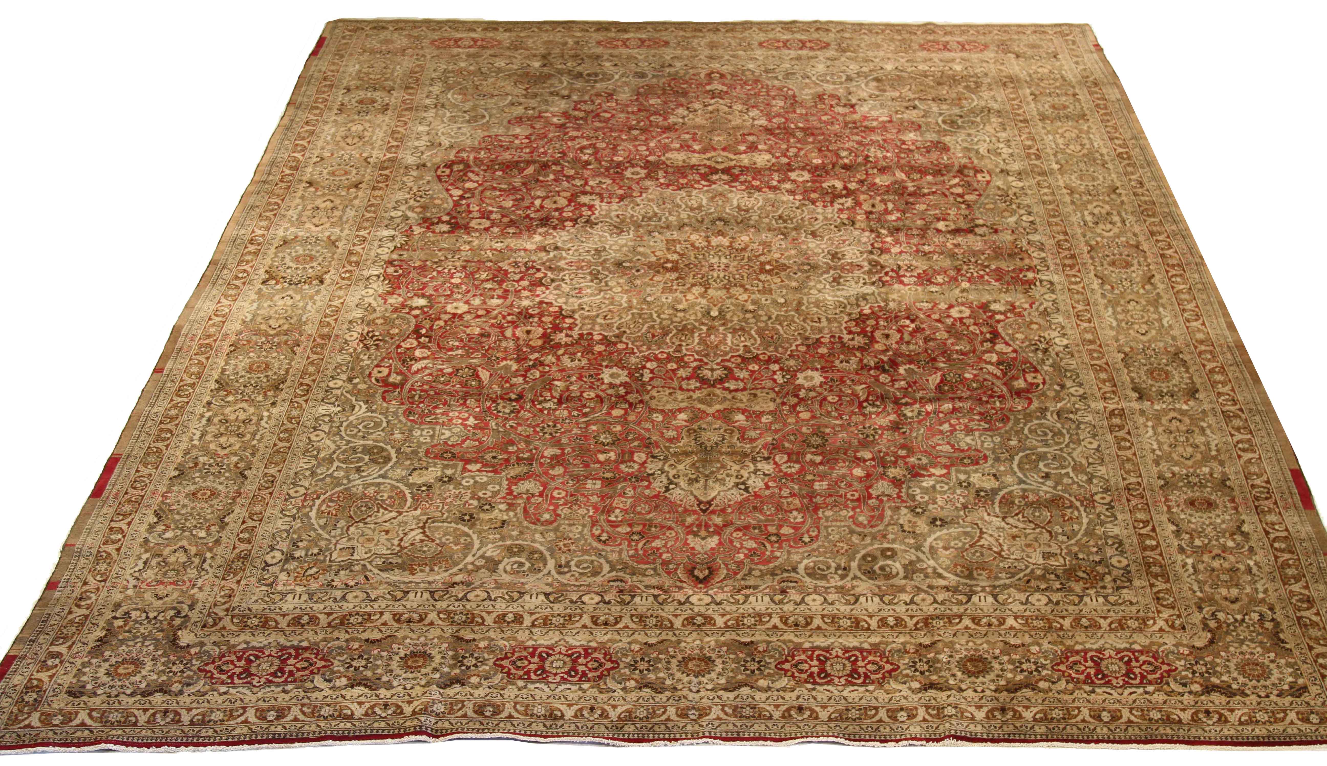 Thumbnail 5 for Antique Persian Mashad Transitional Rug 53946