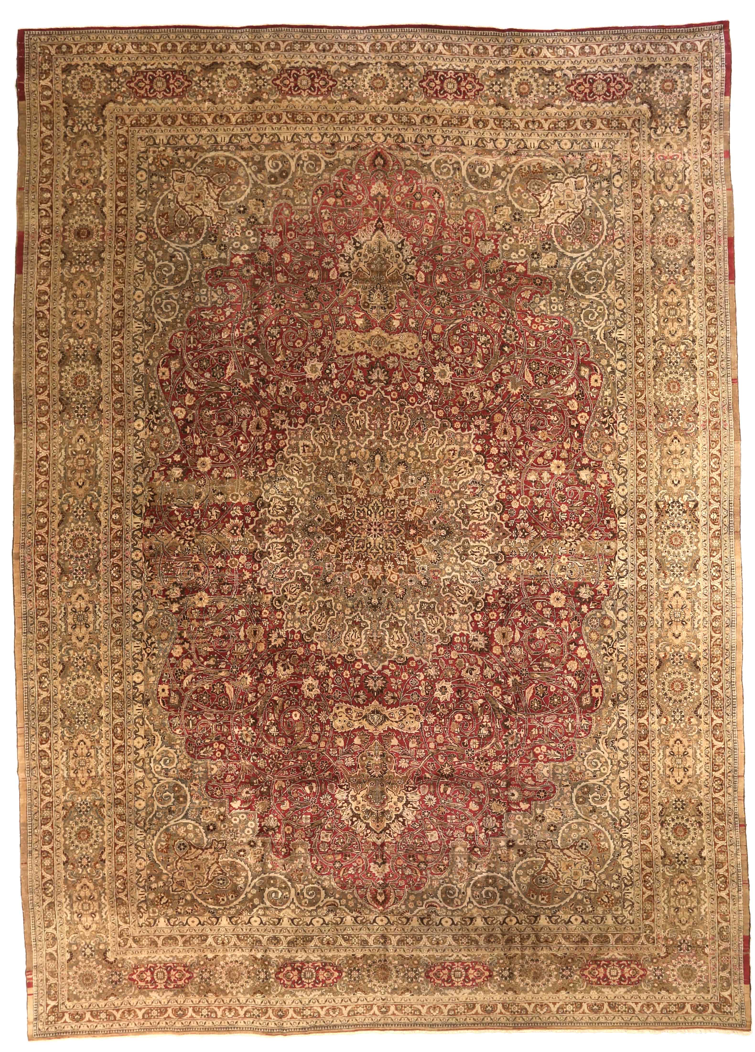 Thumbnail 3 for Antique Persian Mashad Transitional Rug 53946