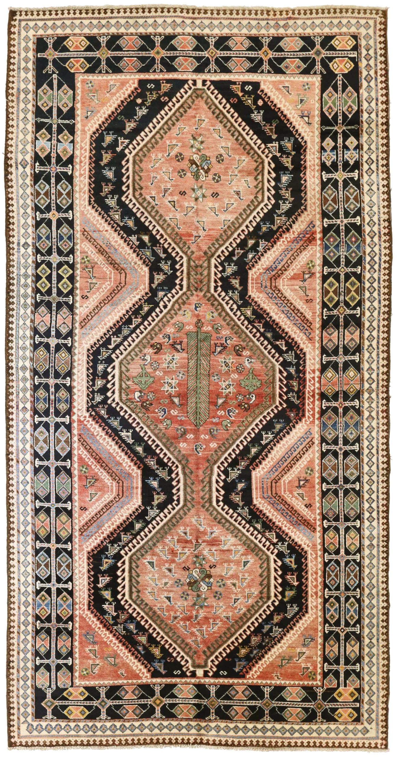 Thumbnail 15 for Antique Persian Bakhtiar Traditional Rug 71190