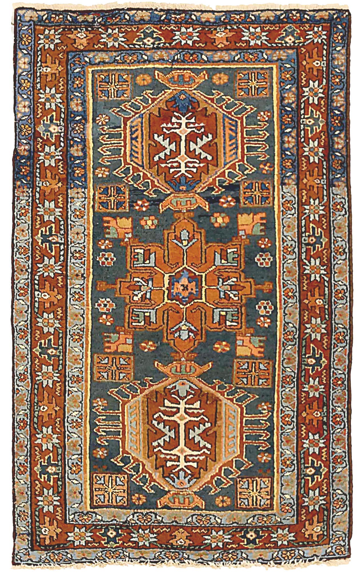 Thumbnail 4 for Antique Persian Heriz Traditional Rug 71170