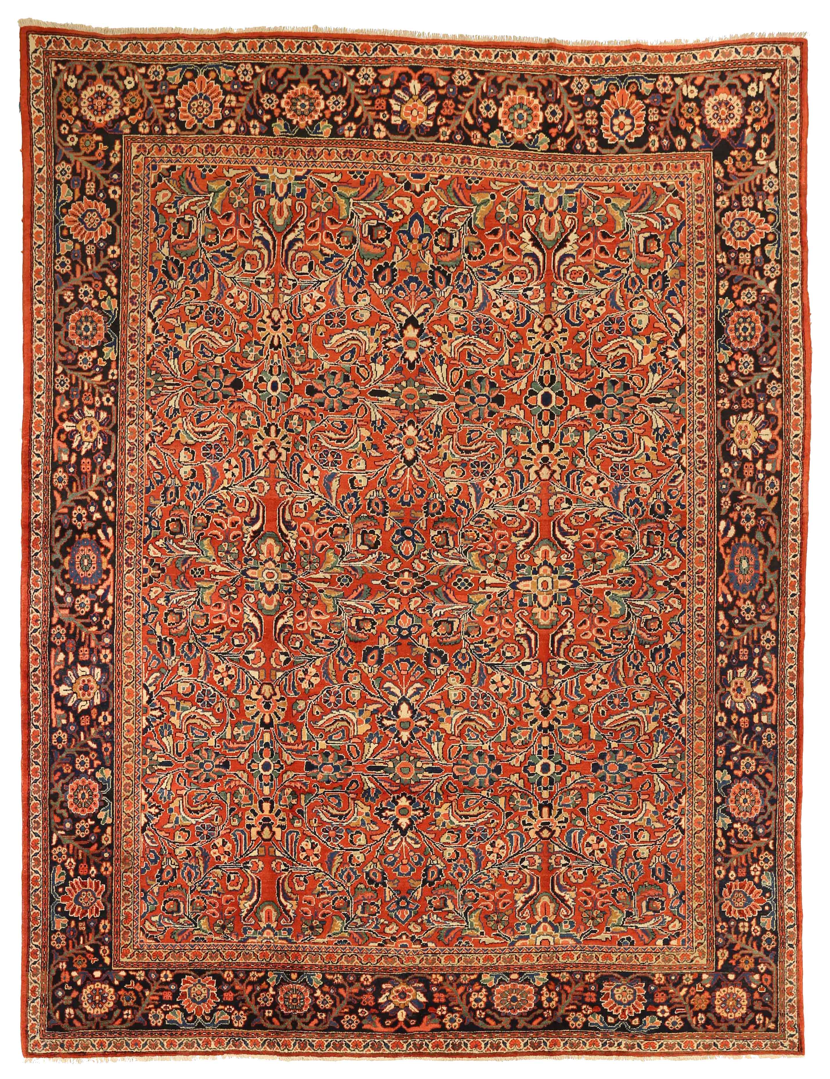 Thumbnail 3 for Antique Persian Mahal Traditional Rug 54010