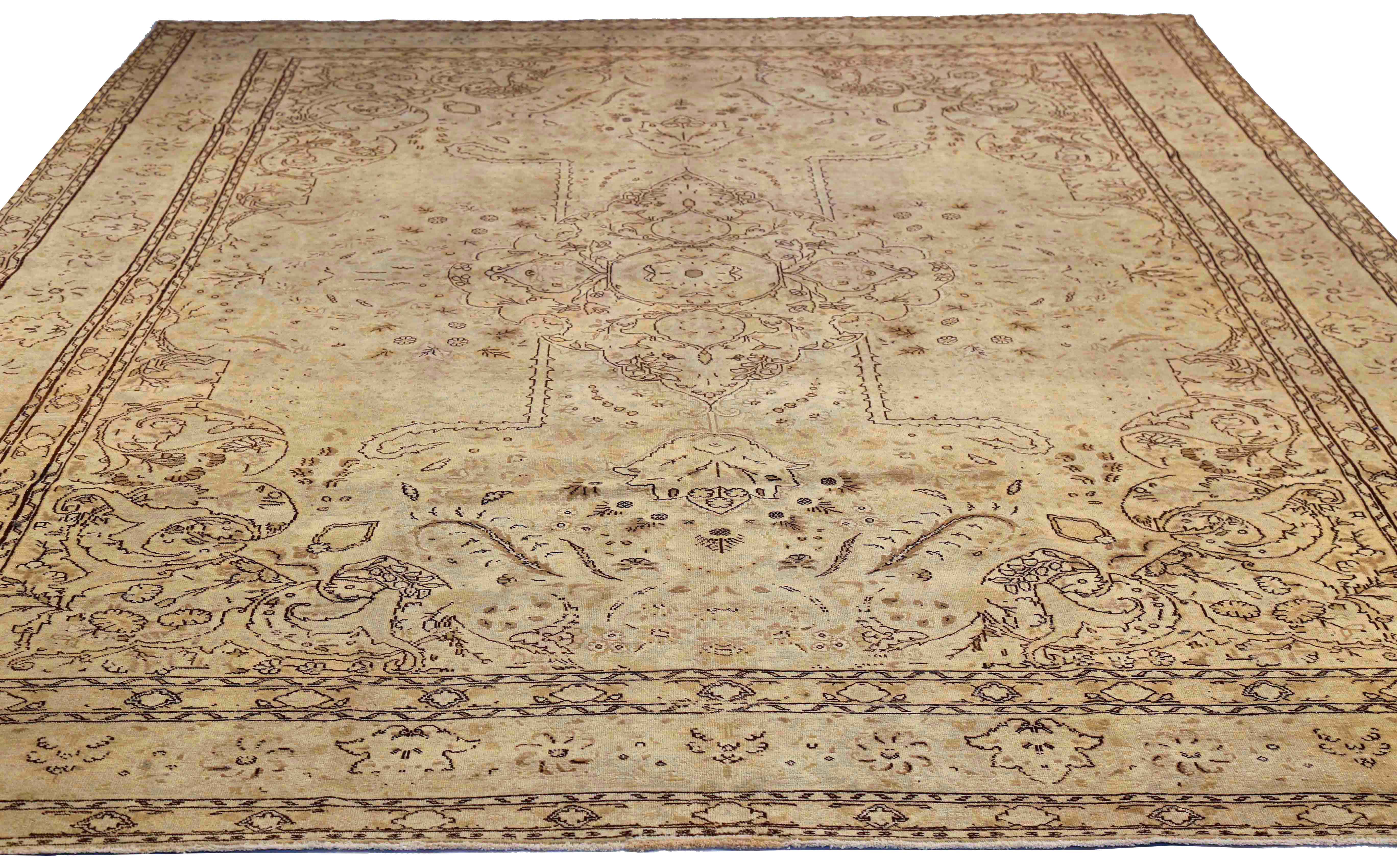 Thumbnail 2 for Antique Persian Tabriz Transitional Rug 54061