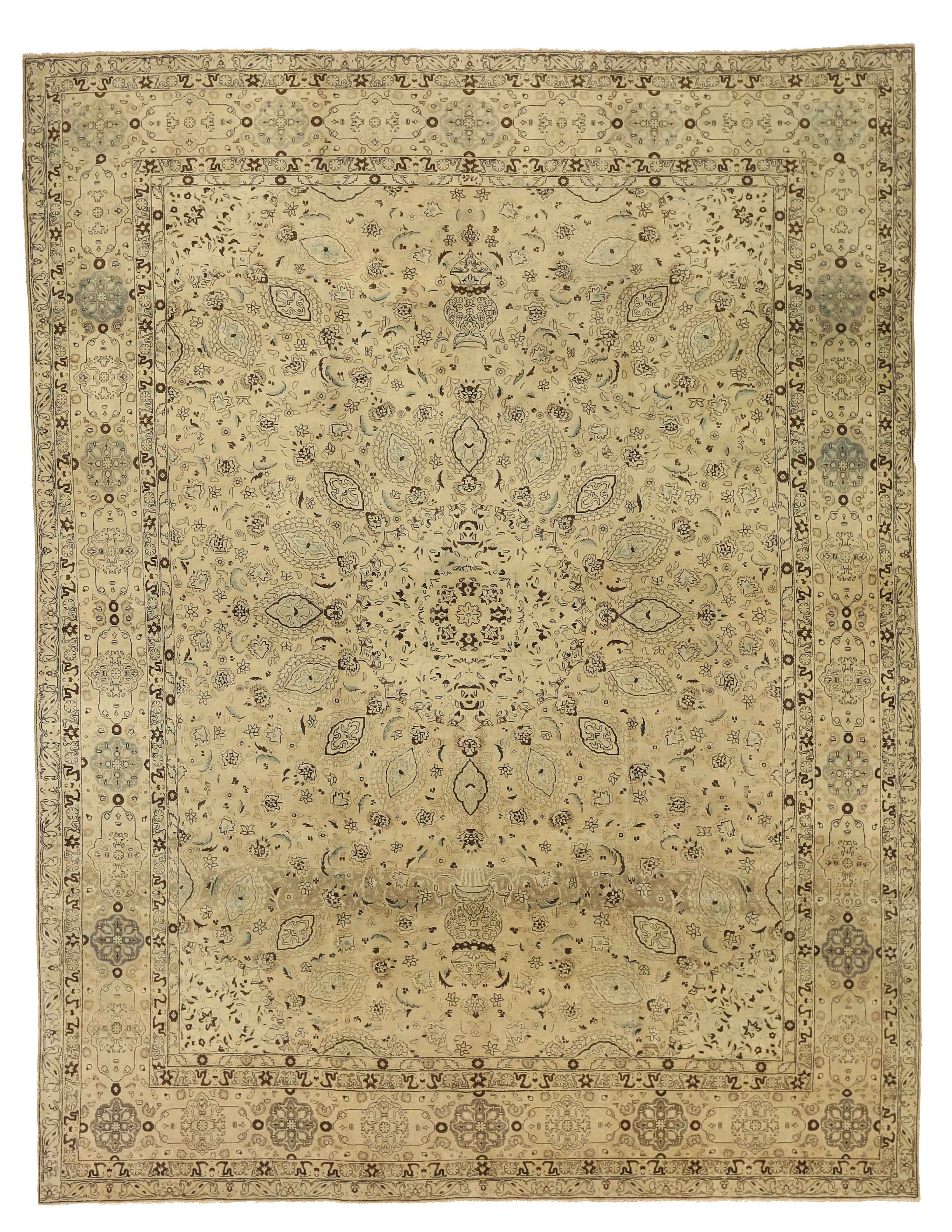 Thumbnail 3 for Antique Persian Tabriz Transitional Rug 54142