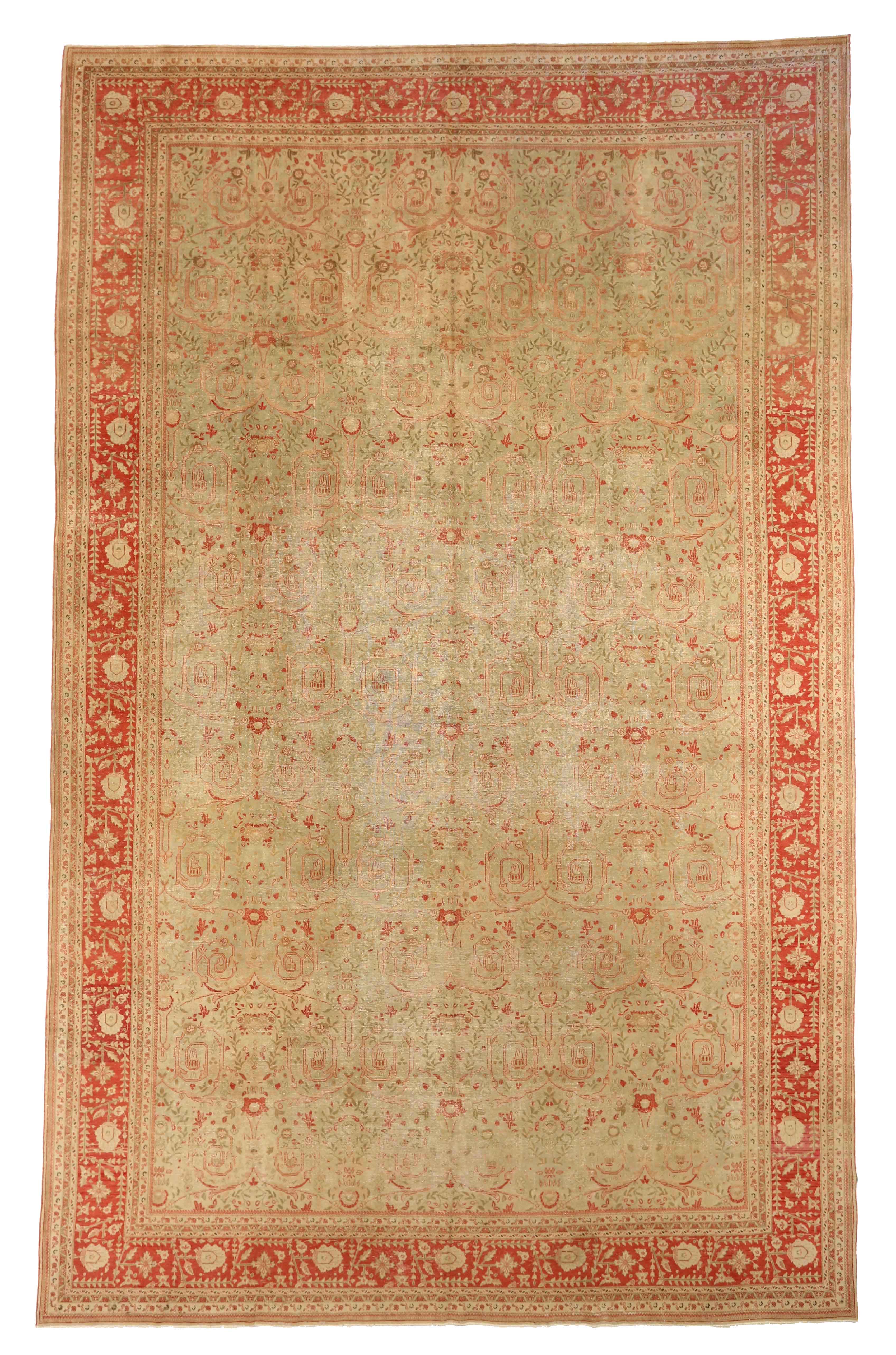 Thumbnail 2 for Antique Persian Tabriz Transitional Rug 54124