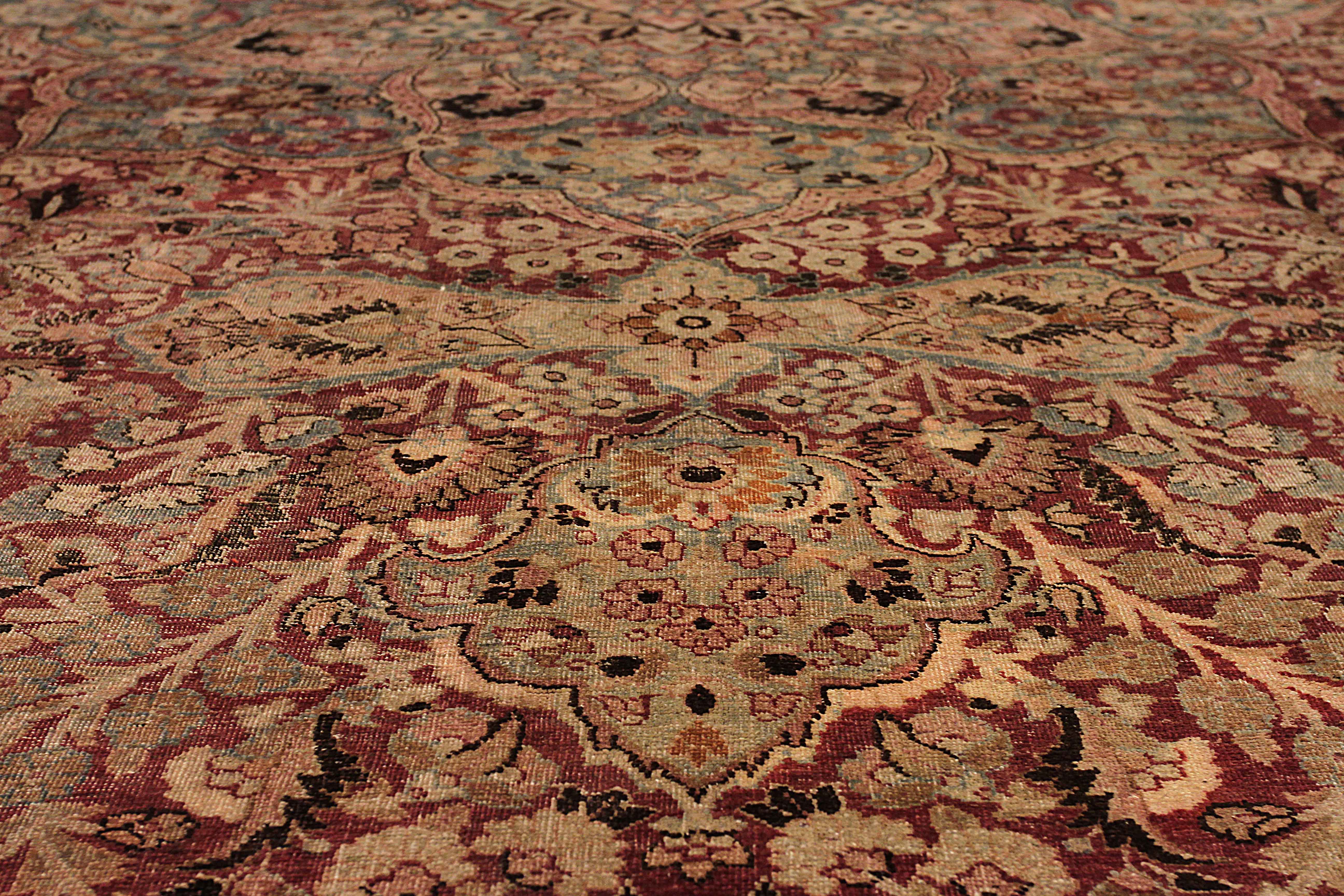 Thumbnail 5 for Antique Persian Mashad Transitional Rug 54131