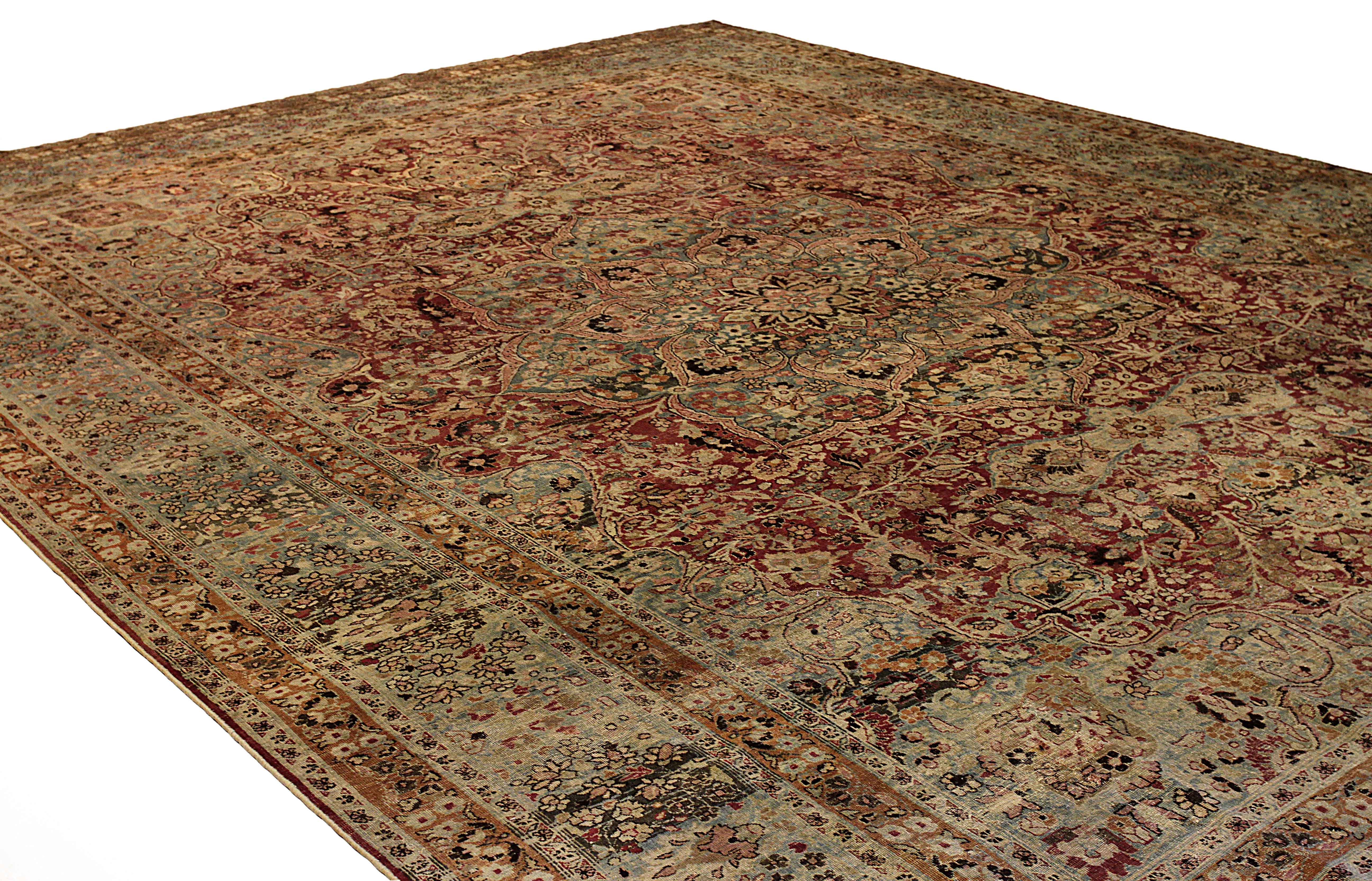 Thumbnail 4 for Antique Persian Mashad Transitional Rug 54131