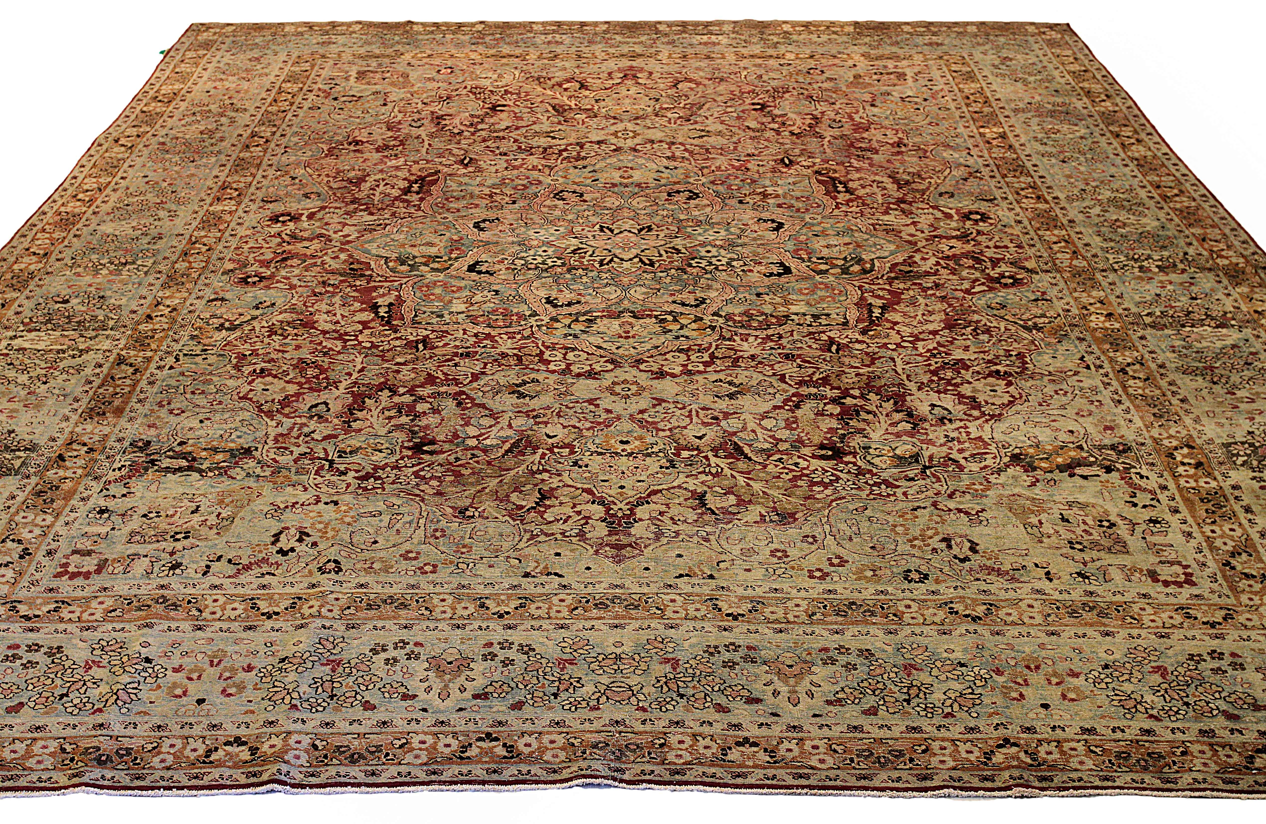 Thumbnail 3 for Antique Persian Mashad Transitional Rug 54131