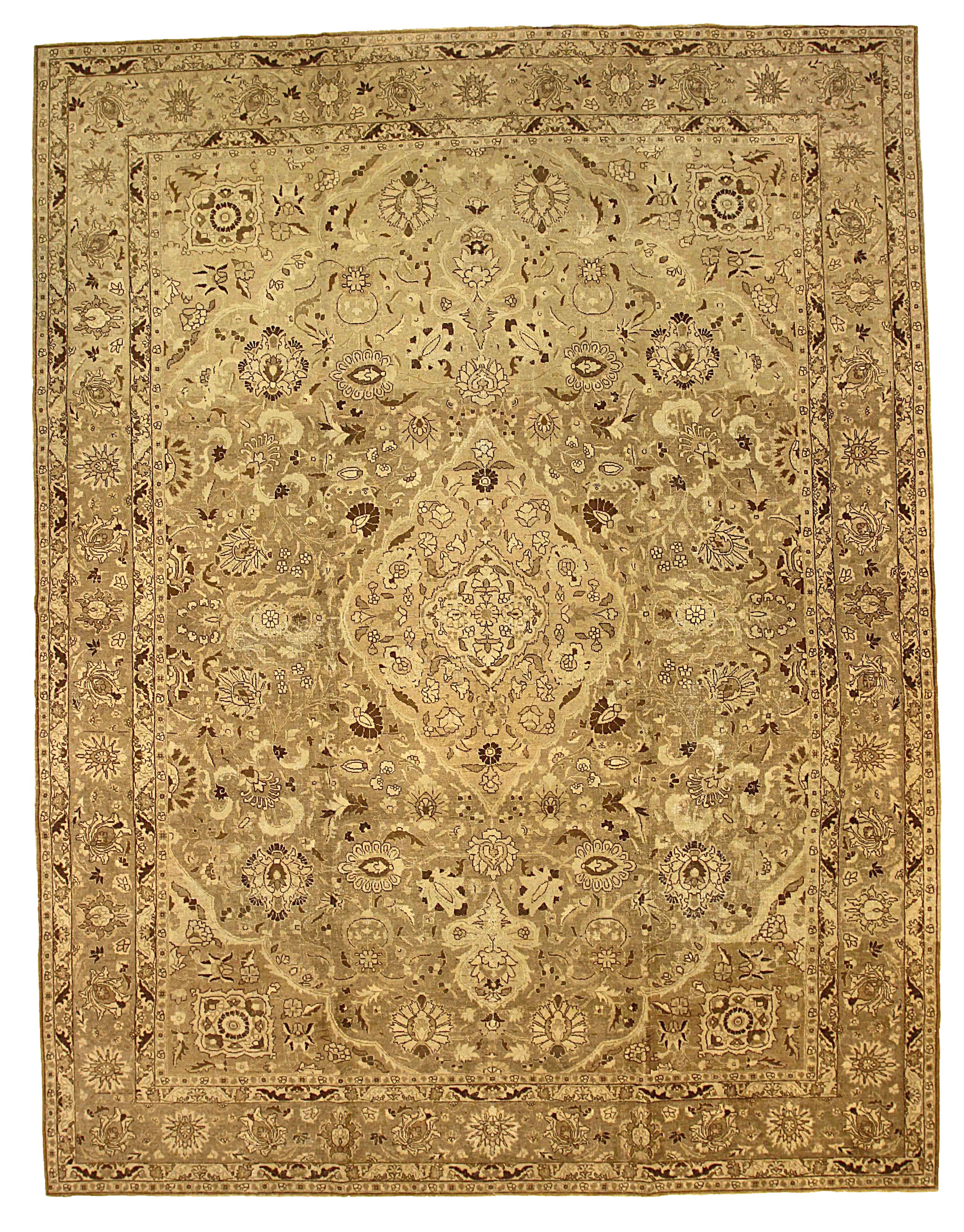 Thumbnail 4 for Antique Persian Tabriz Transitional Rug 54134