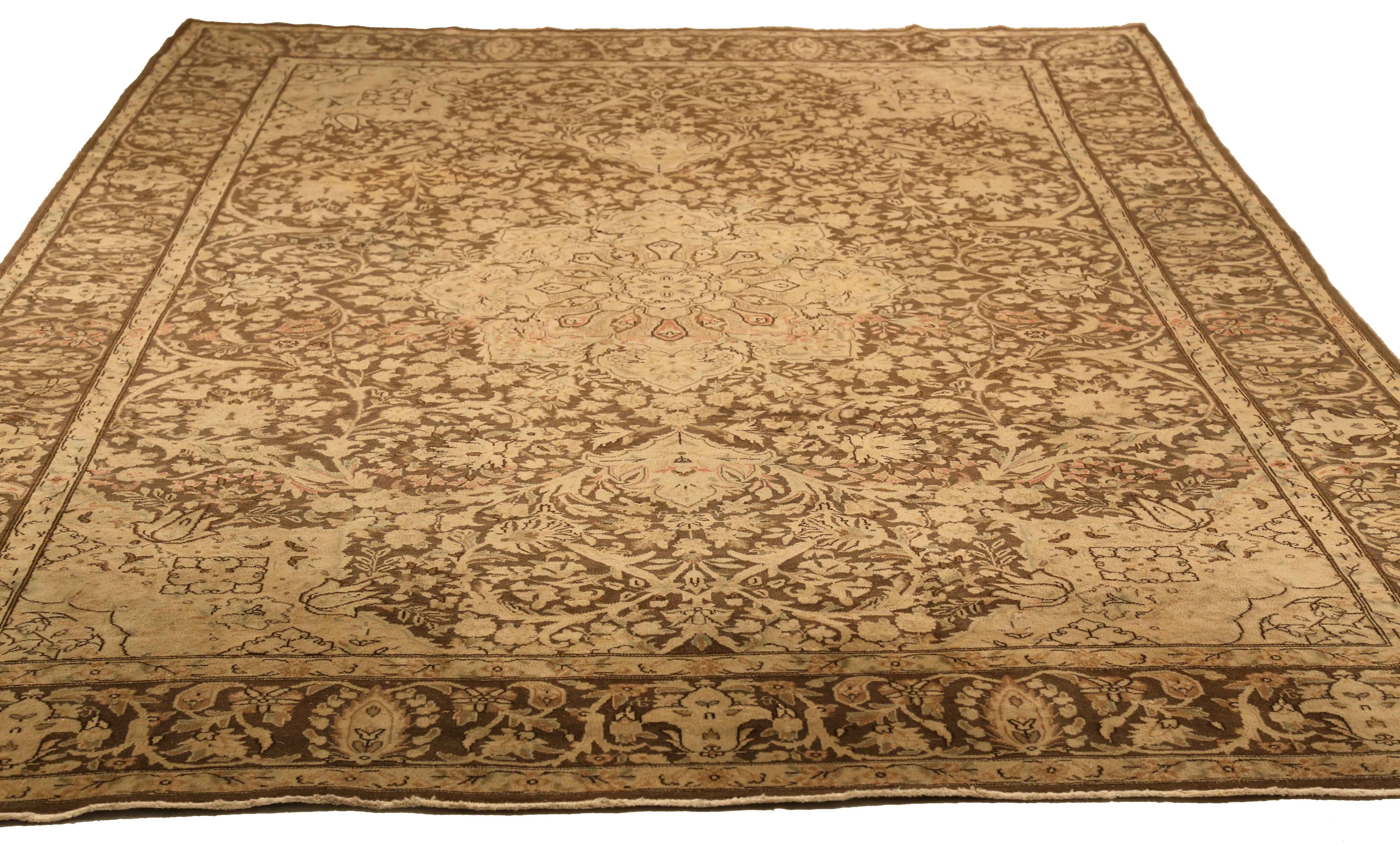 Thumbnail 4 for Antique Persian Kerman Transitional Rug 65042