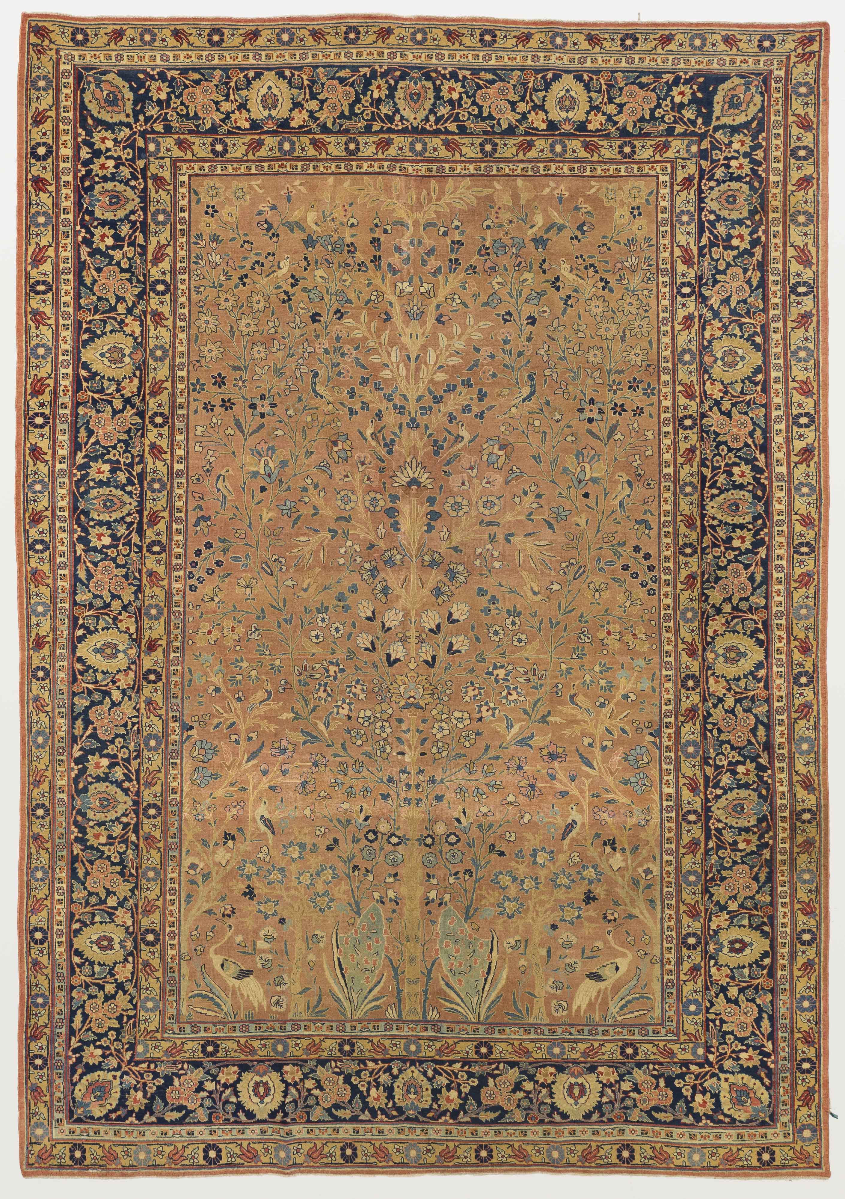 Thumbnail 7 for Antique Persian Tabriz Traditional Rug 10756