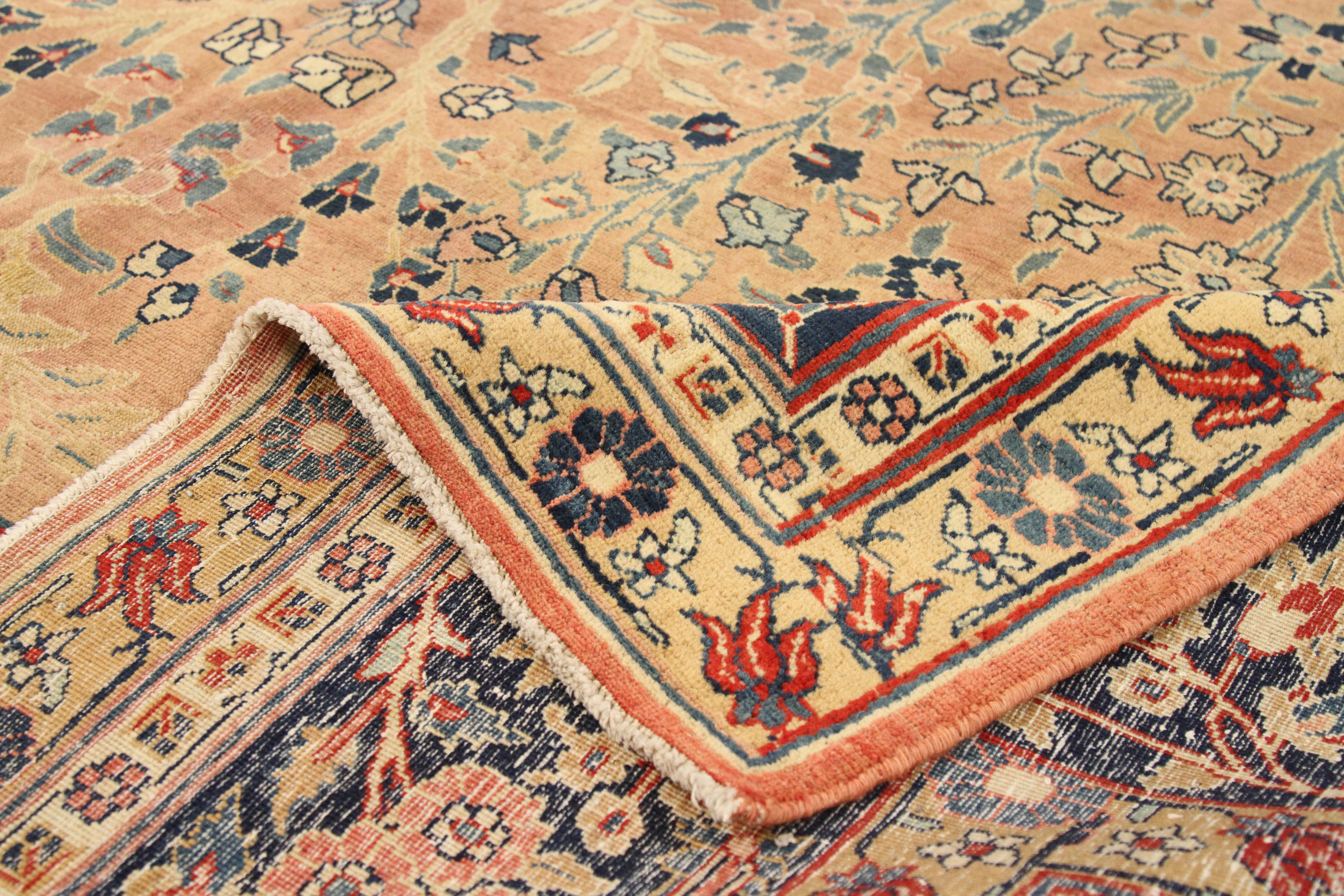 Thumbnail 2 for Antique Persian Tabriz Traditional Rug 10756