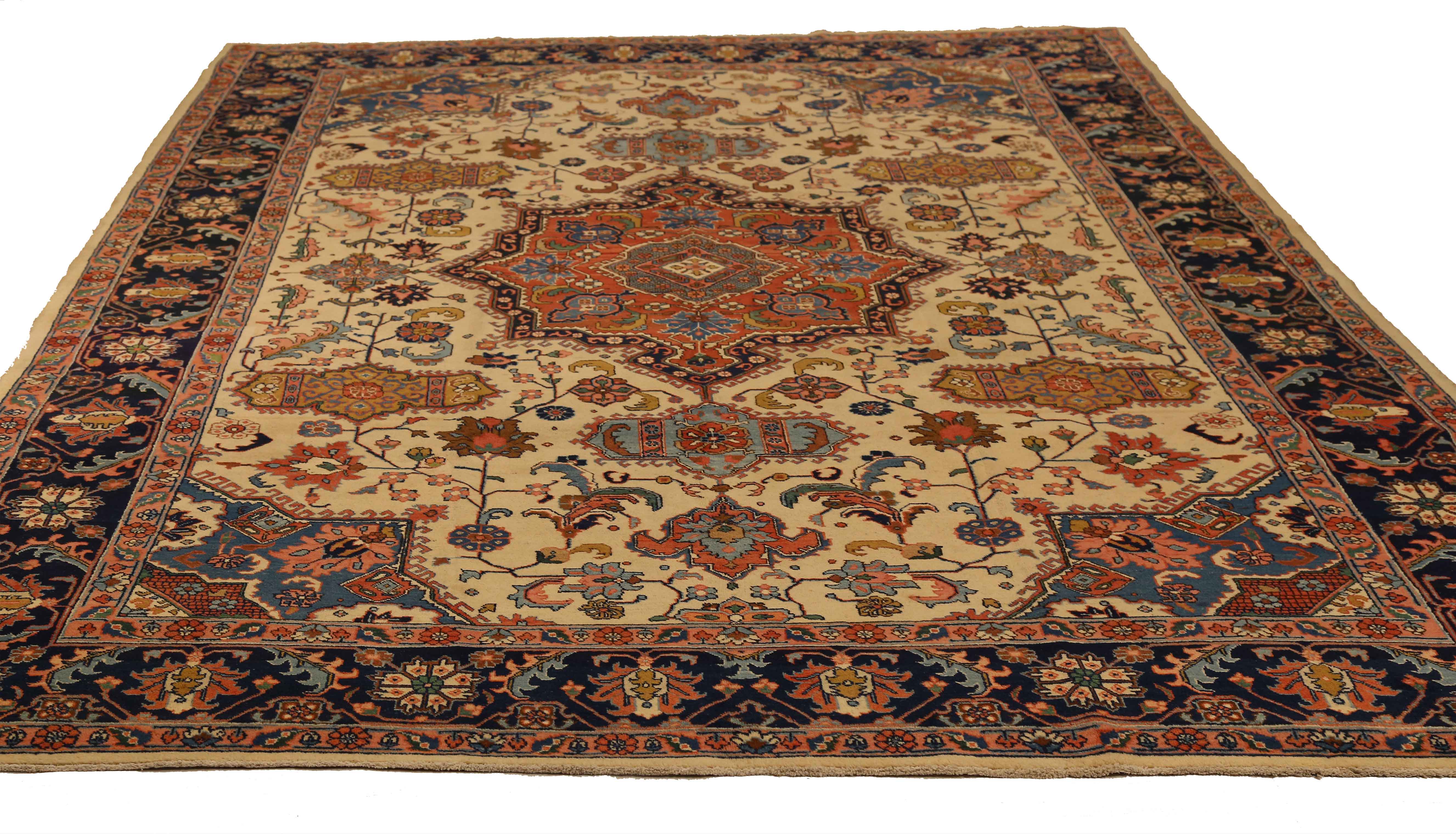 Thumbnail 13 for Antique Persian Tabriz Traditional Rug 10763