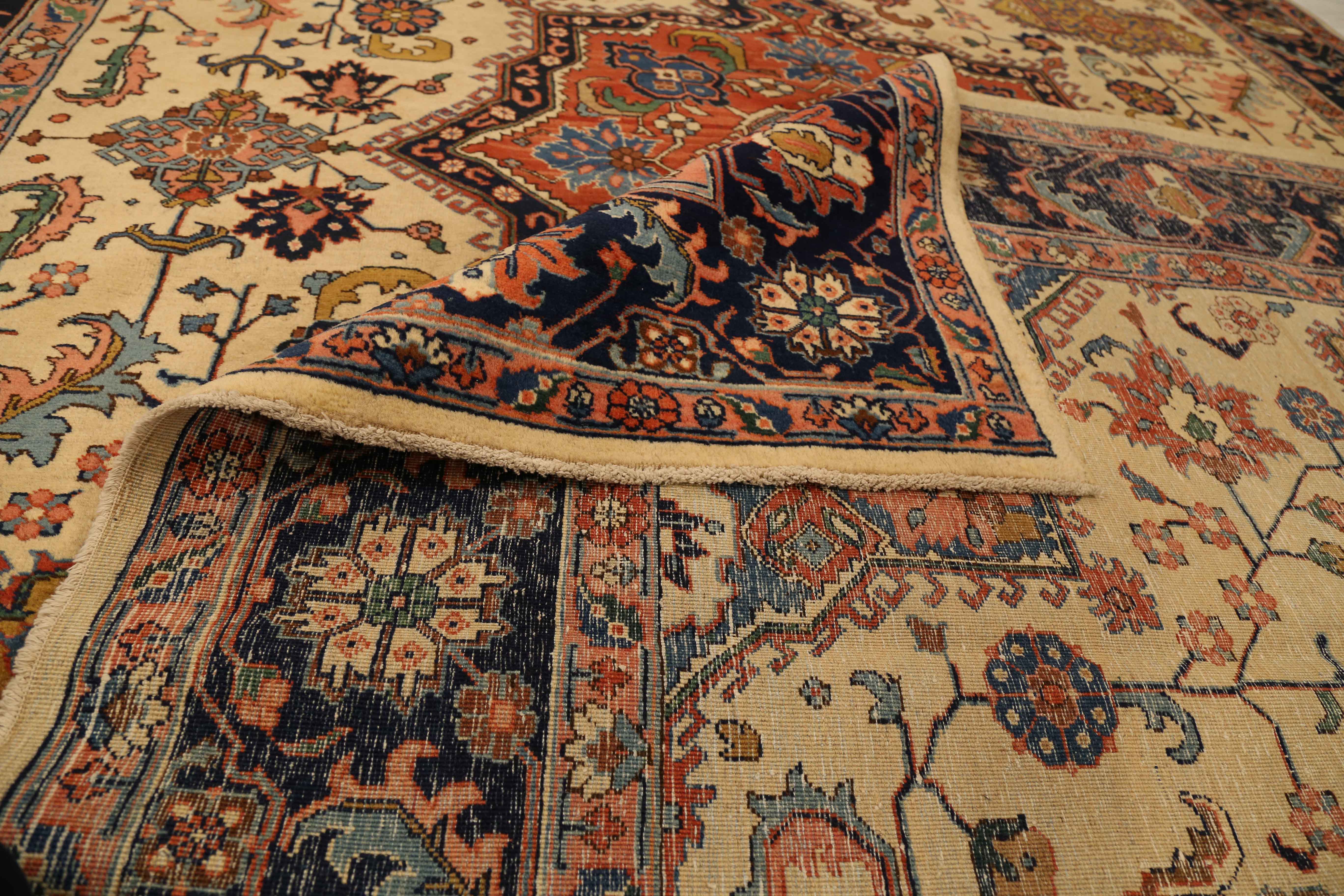 Thumbnail 4 for Antique Persian Tabriz Traditional Rug 10763