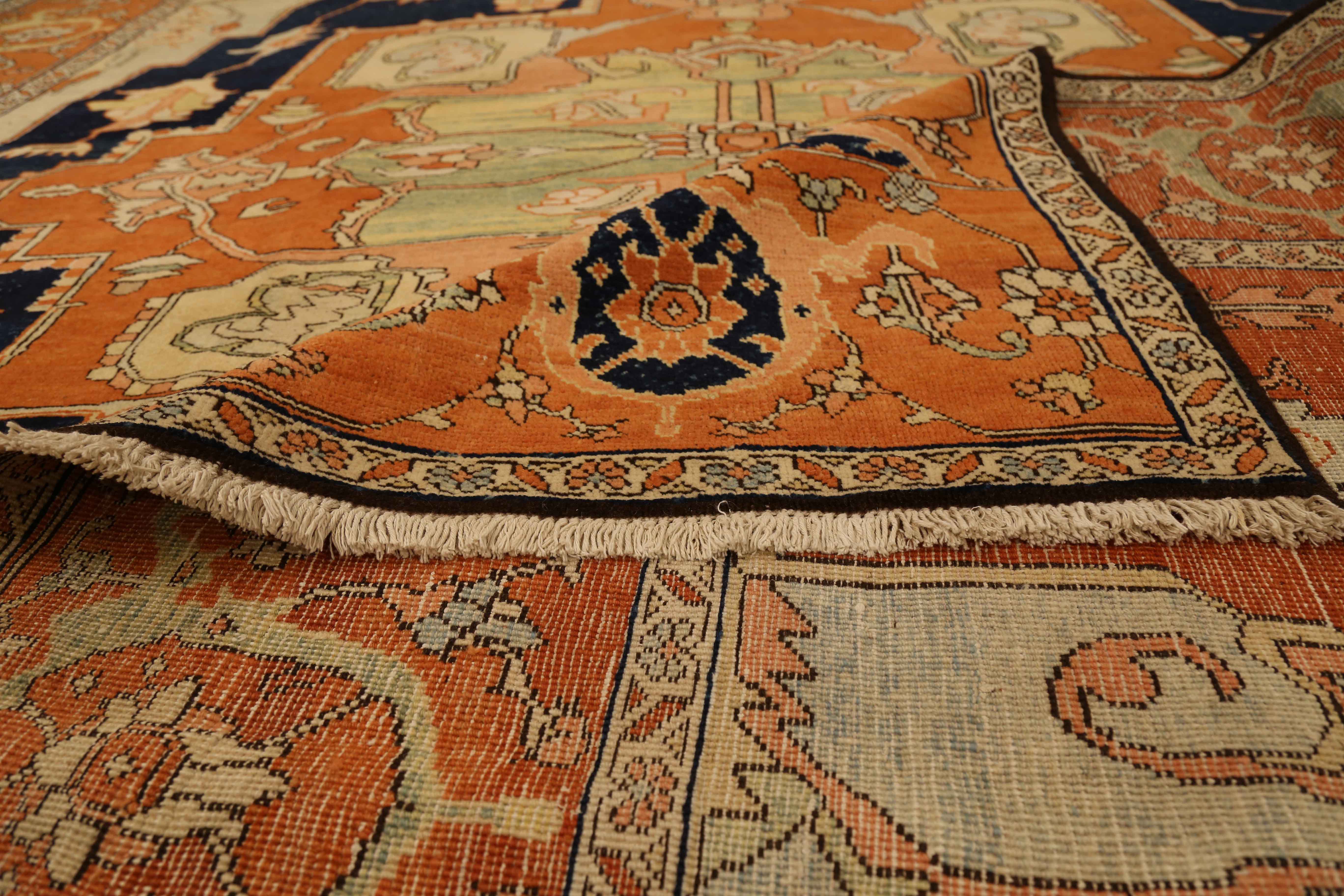 Thumbnail 7 for Antique Persian Tabriz Traditional Rug 10766