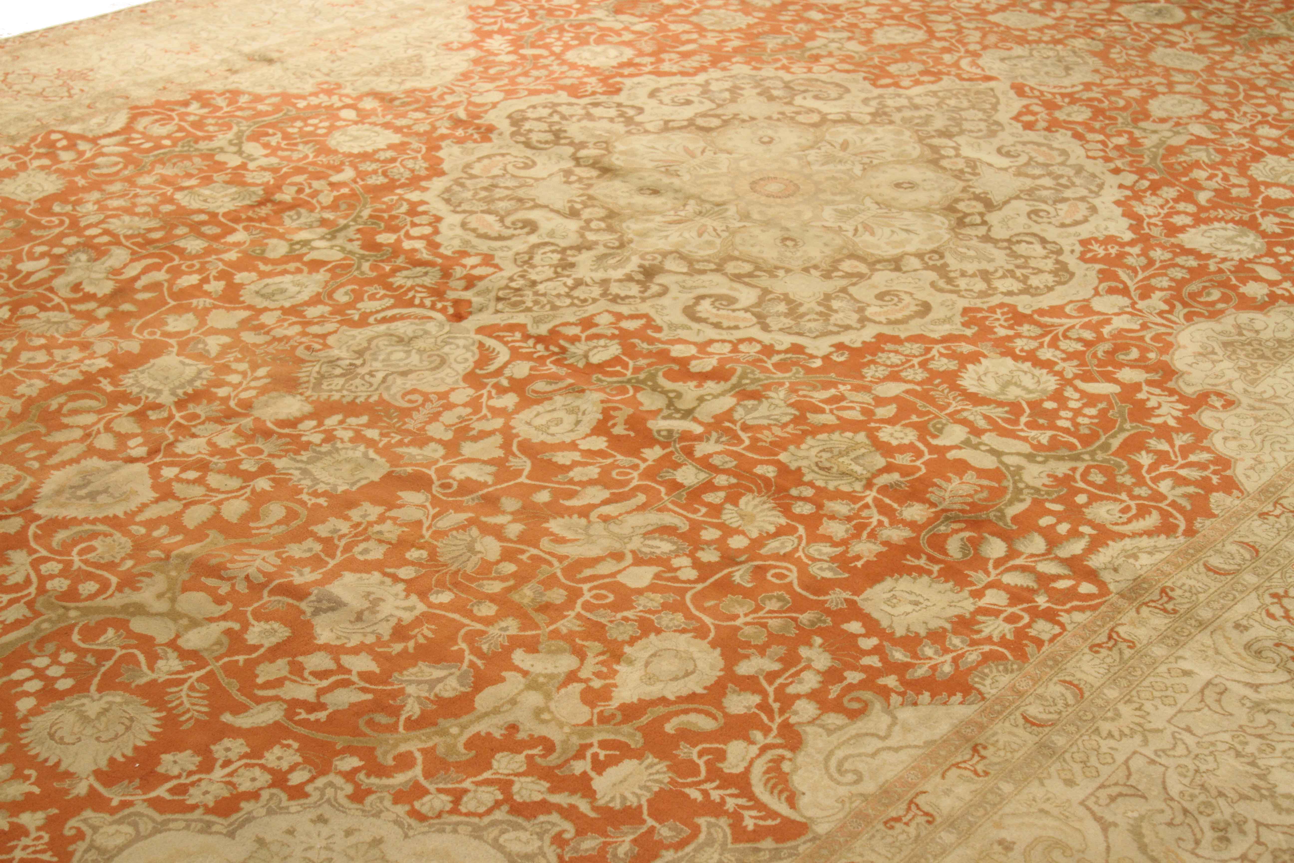 Thumbnail 8 for Antique Persian Tabriz Transitional Rug 10776