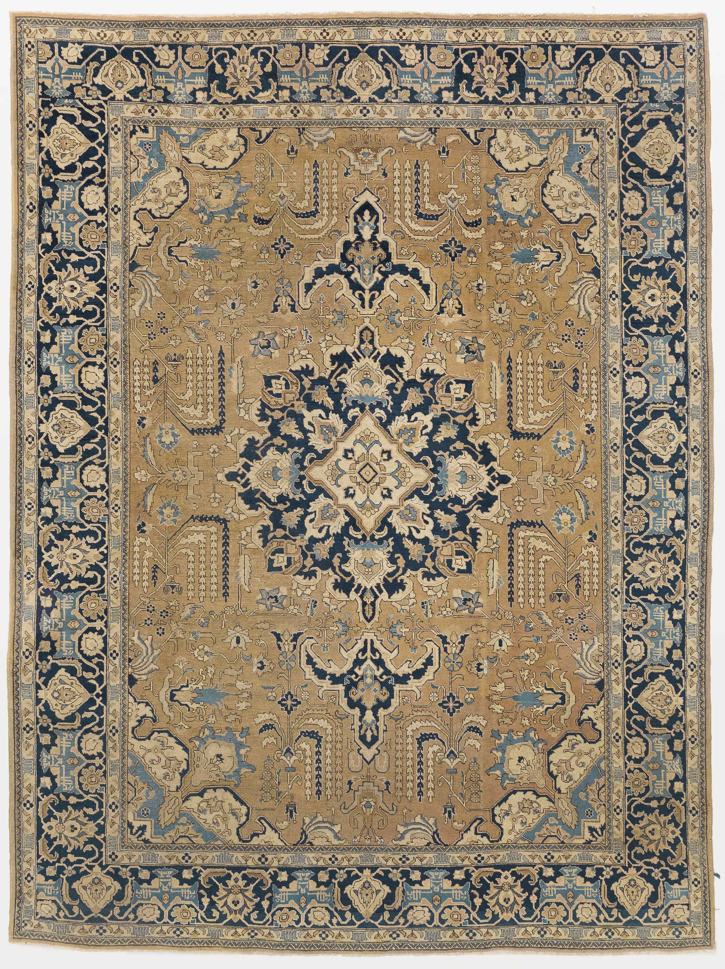 Thumbnail 10 for Antique Persian Tabriz Traditional Rug 10783