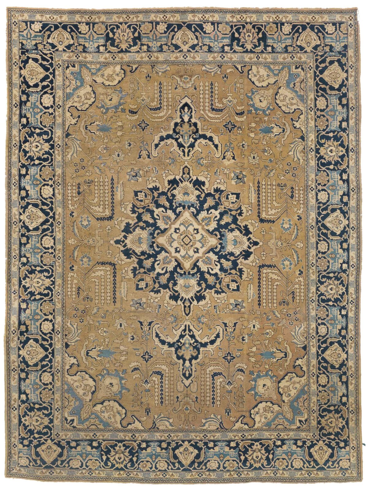 Thumbnail 12 for Antique Persian Tabriz Traditional Rug 10783