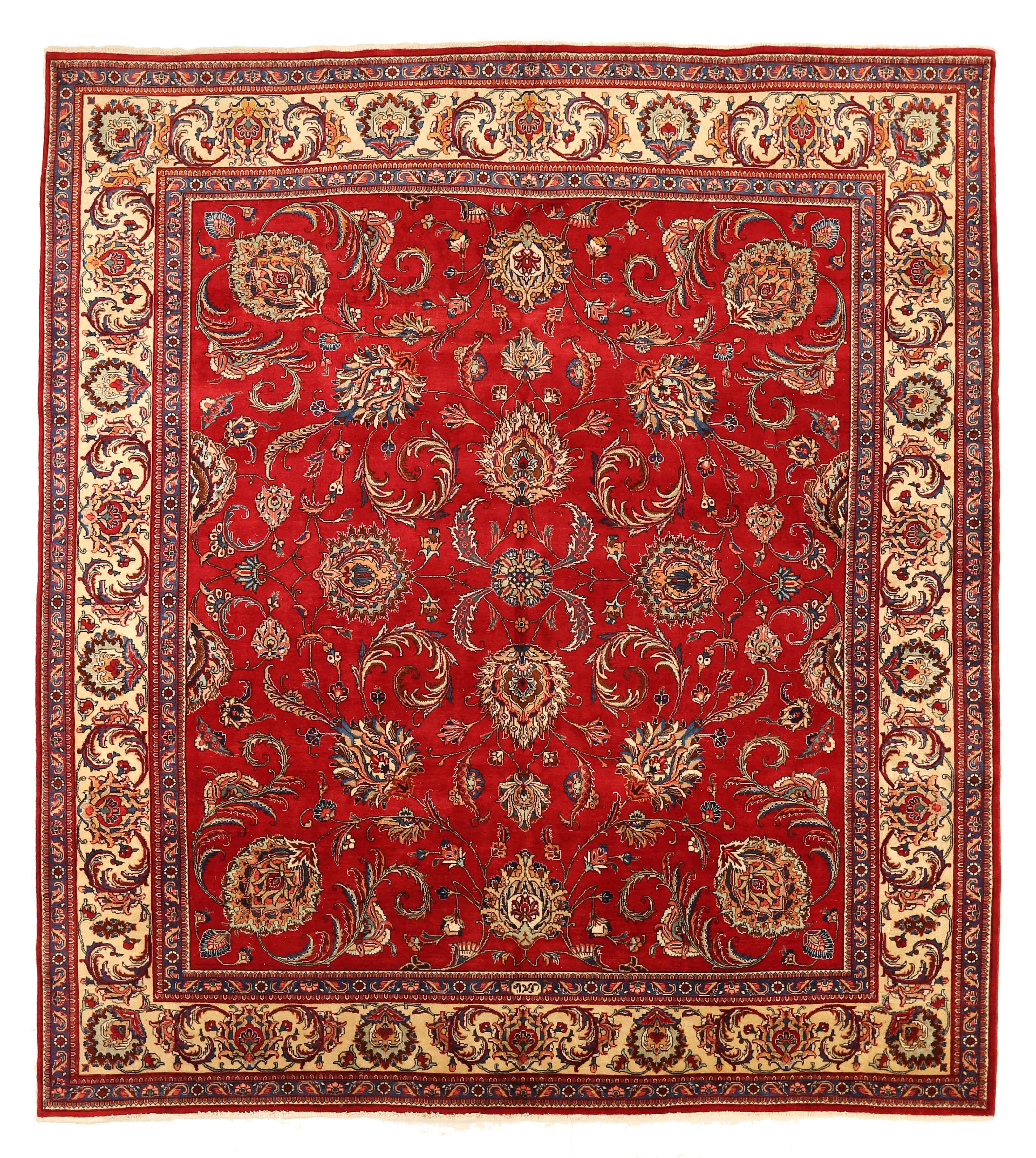 Thumbnail 3 for Antique Persian Tabriz Traditional Rug 65084