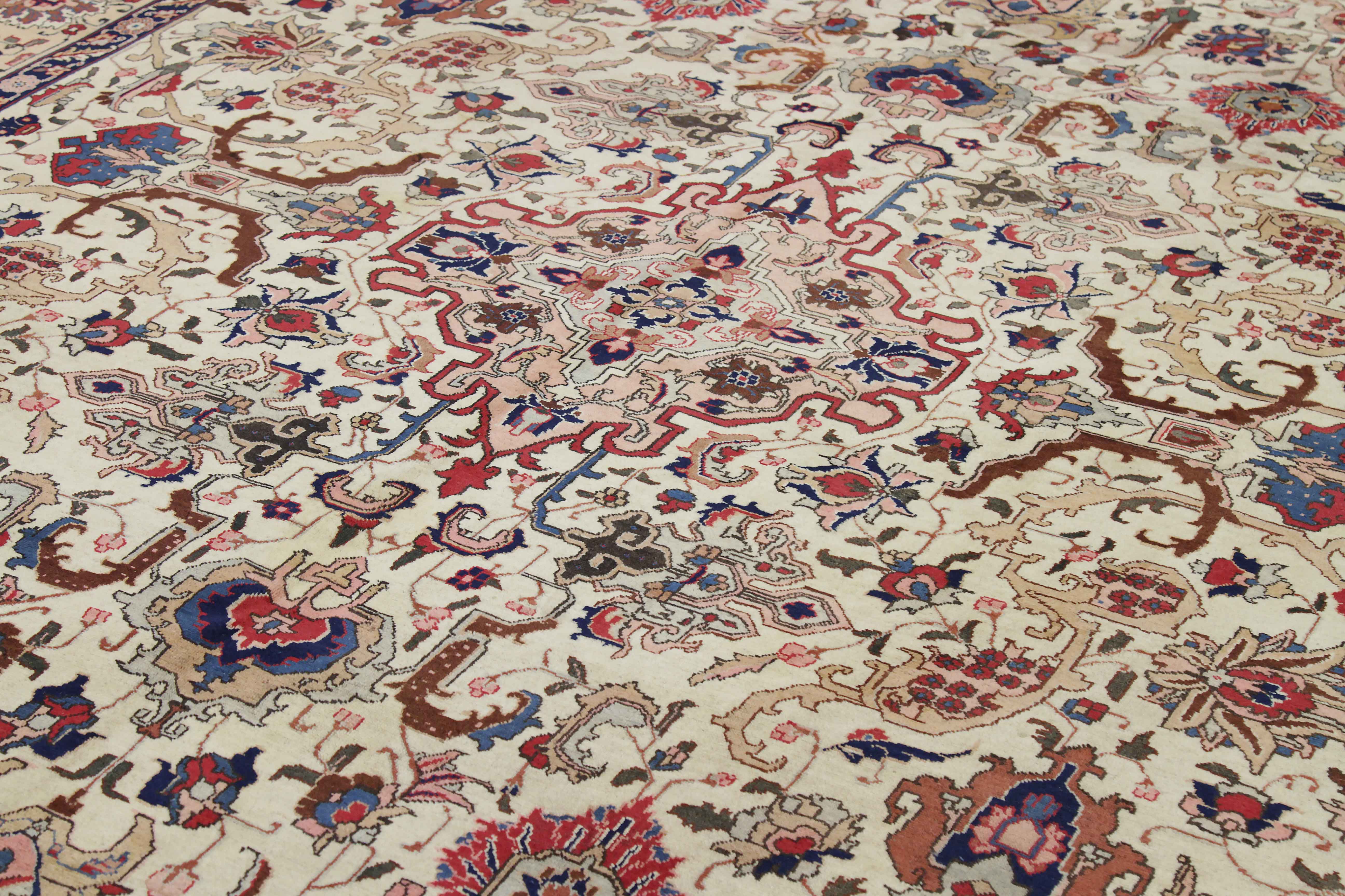 Thumbnail 10 for Antique Persian Tabriz Traditional Rug 10707