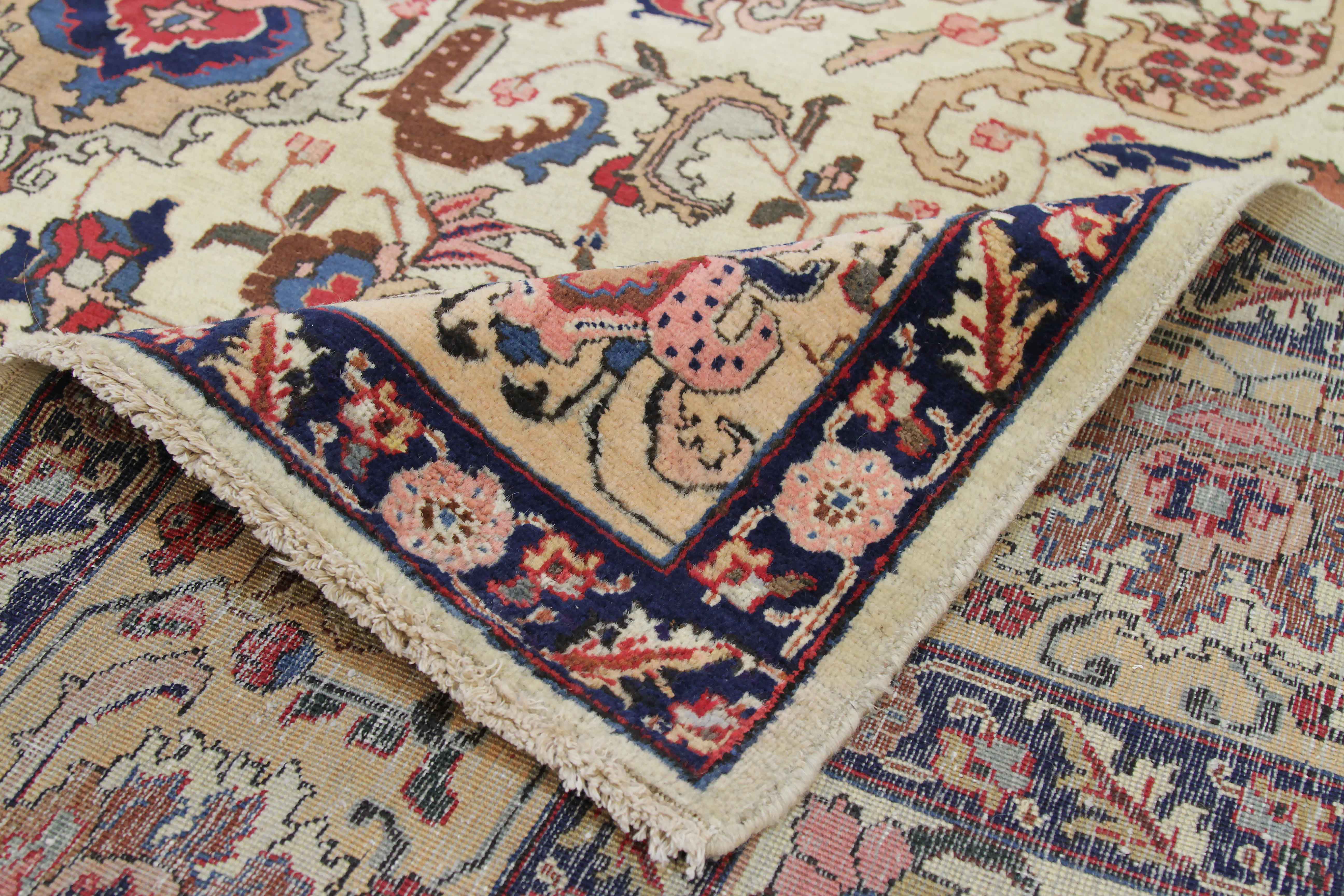 Thumbnail 12 for Antique Persian Tabriz Traditional Rug 10707