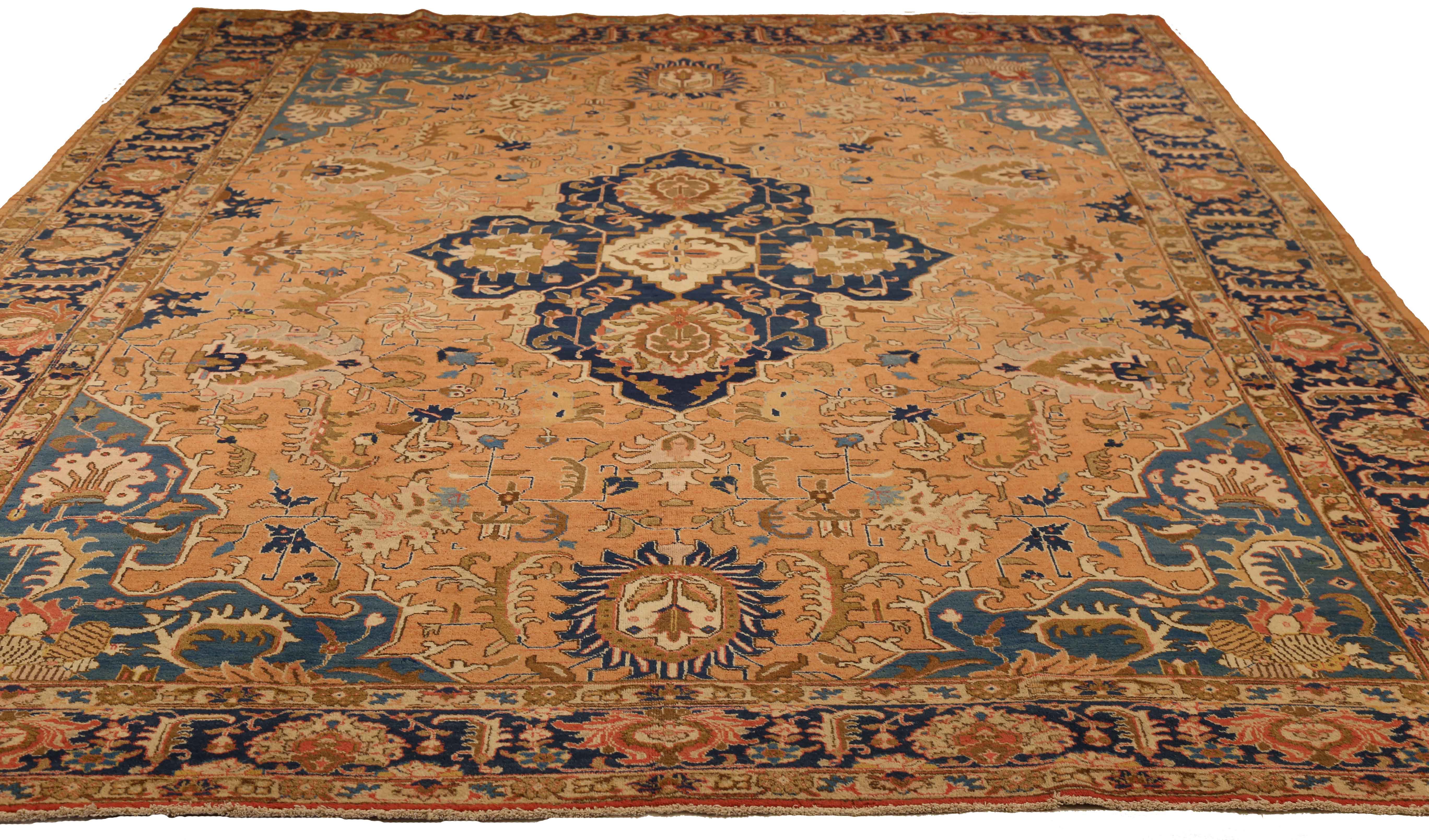 Thumbnail 11 for Antique Persian Tabriz Traditional Rug 10803