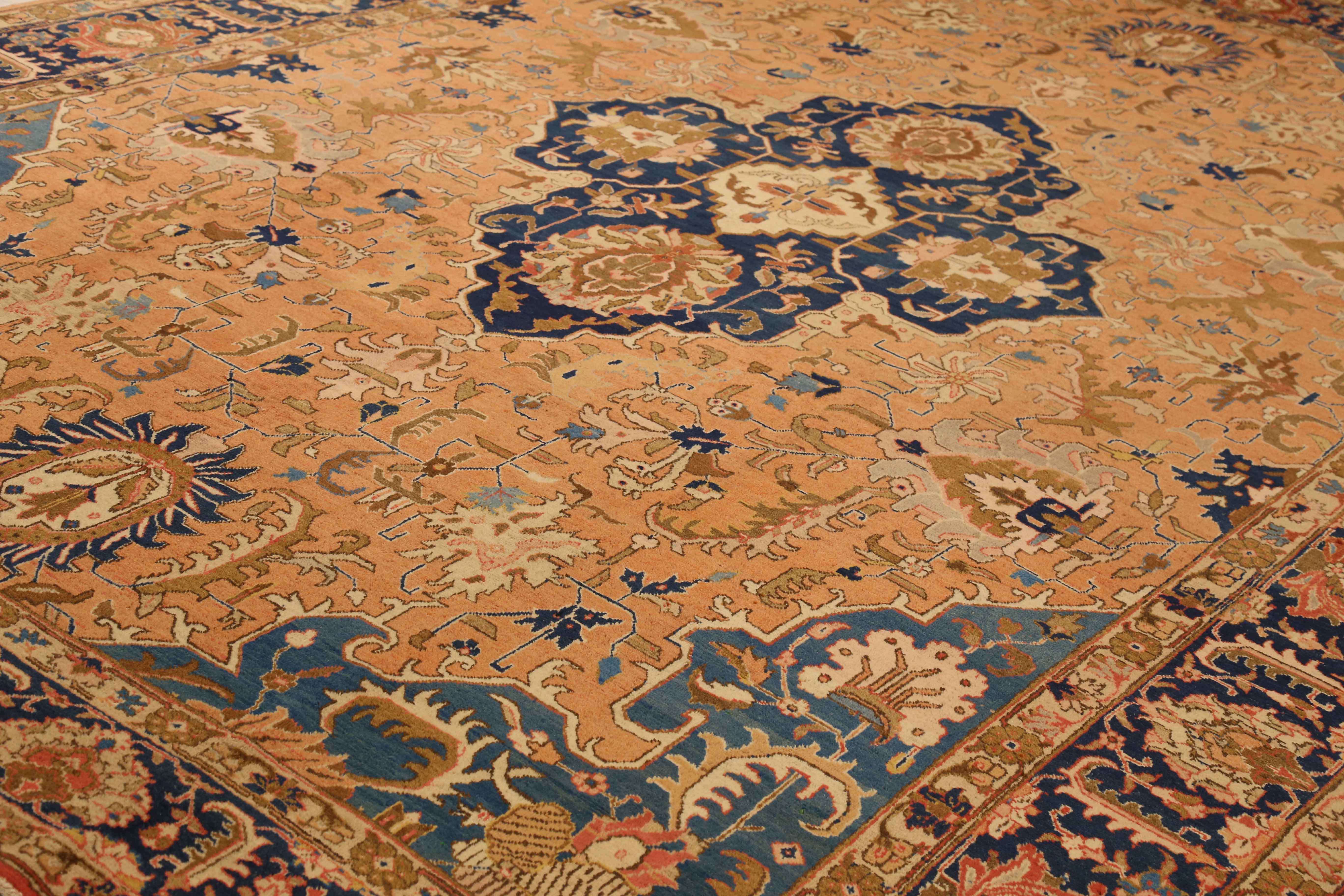 Thumbnail 4 for Antique Persian Tabriz Traditional Rug 10803