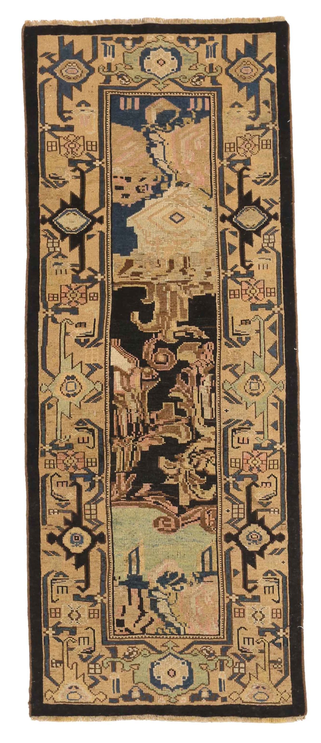 Thumbnail 10 for Antique Russia Kazakhstan Transitional Rug 10822