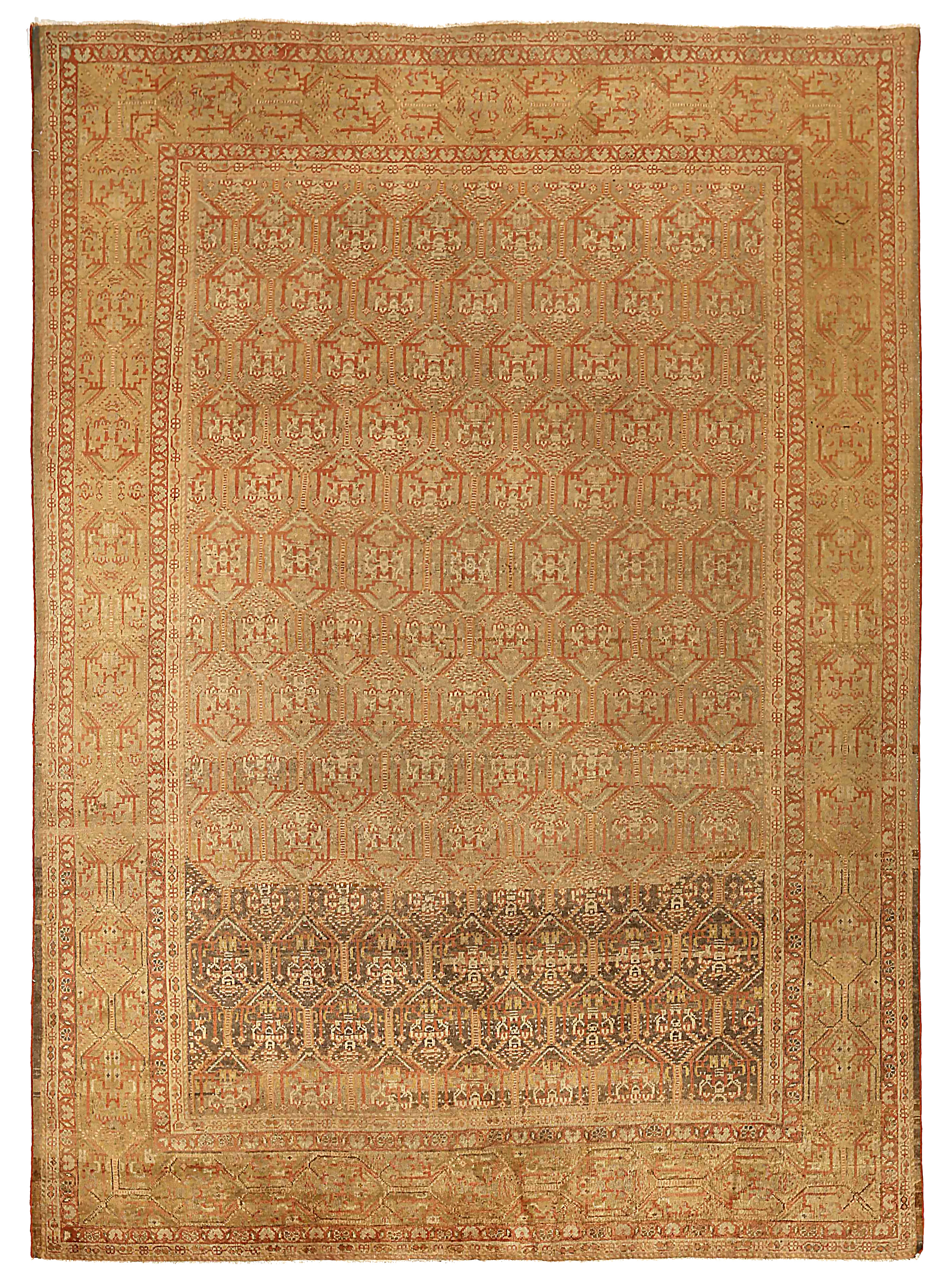 Thumbnail 2 for Antique Persian Mahal Transitional Rug 65491