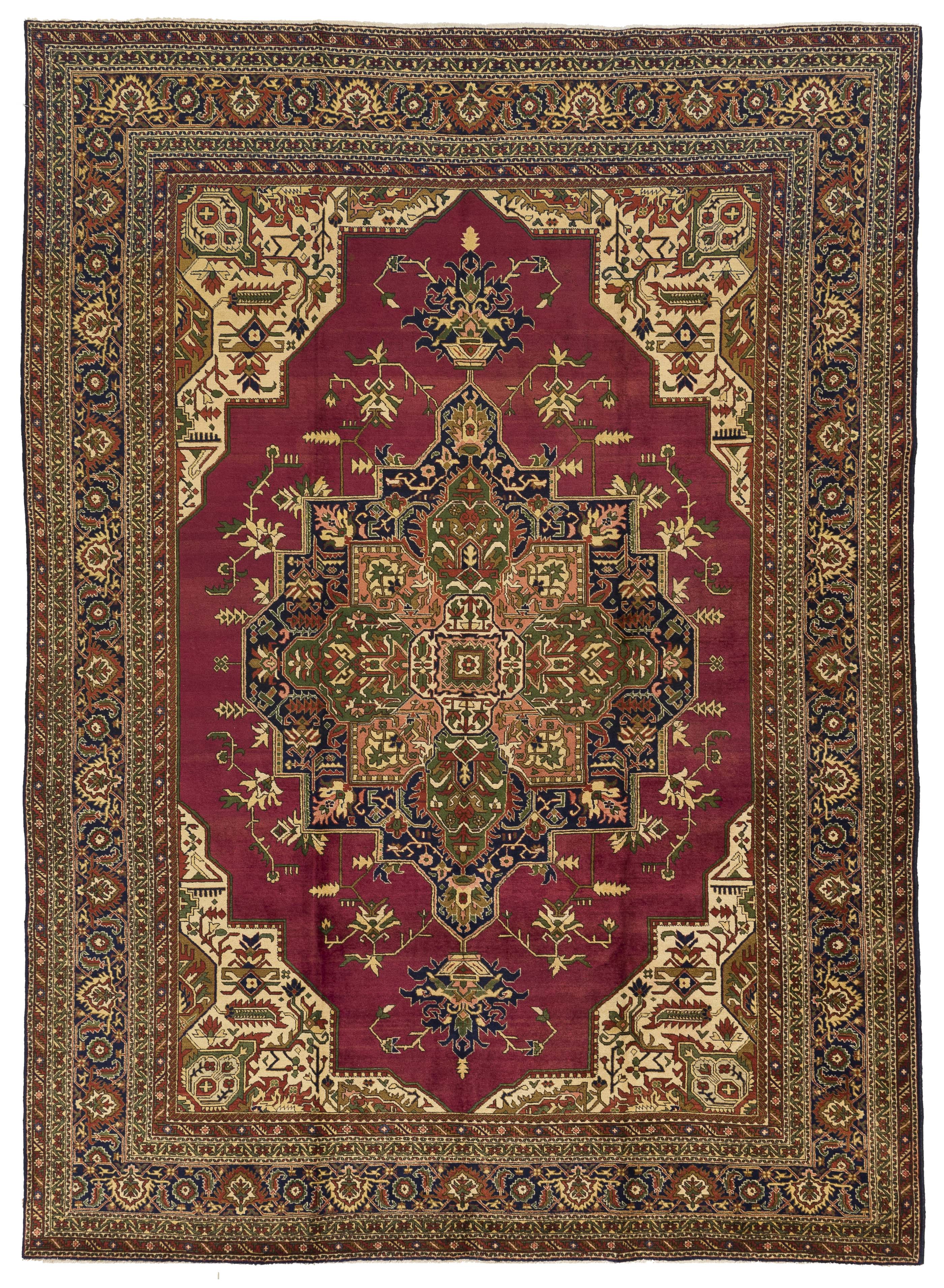 Thumbnail 2 for Antique Persian Tabriz Traditional Rug 10842