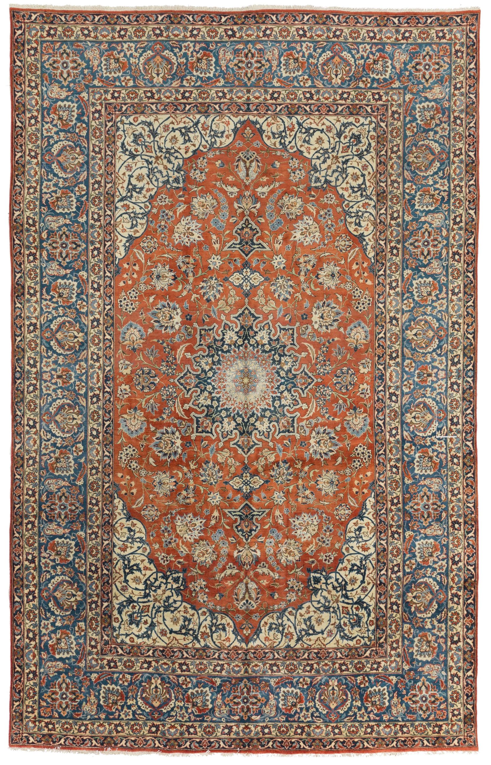 Thumbnail 6 for Antique Persian Isfahan Traditional Rug 10847