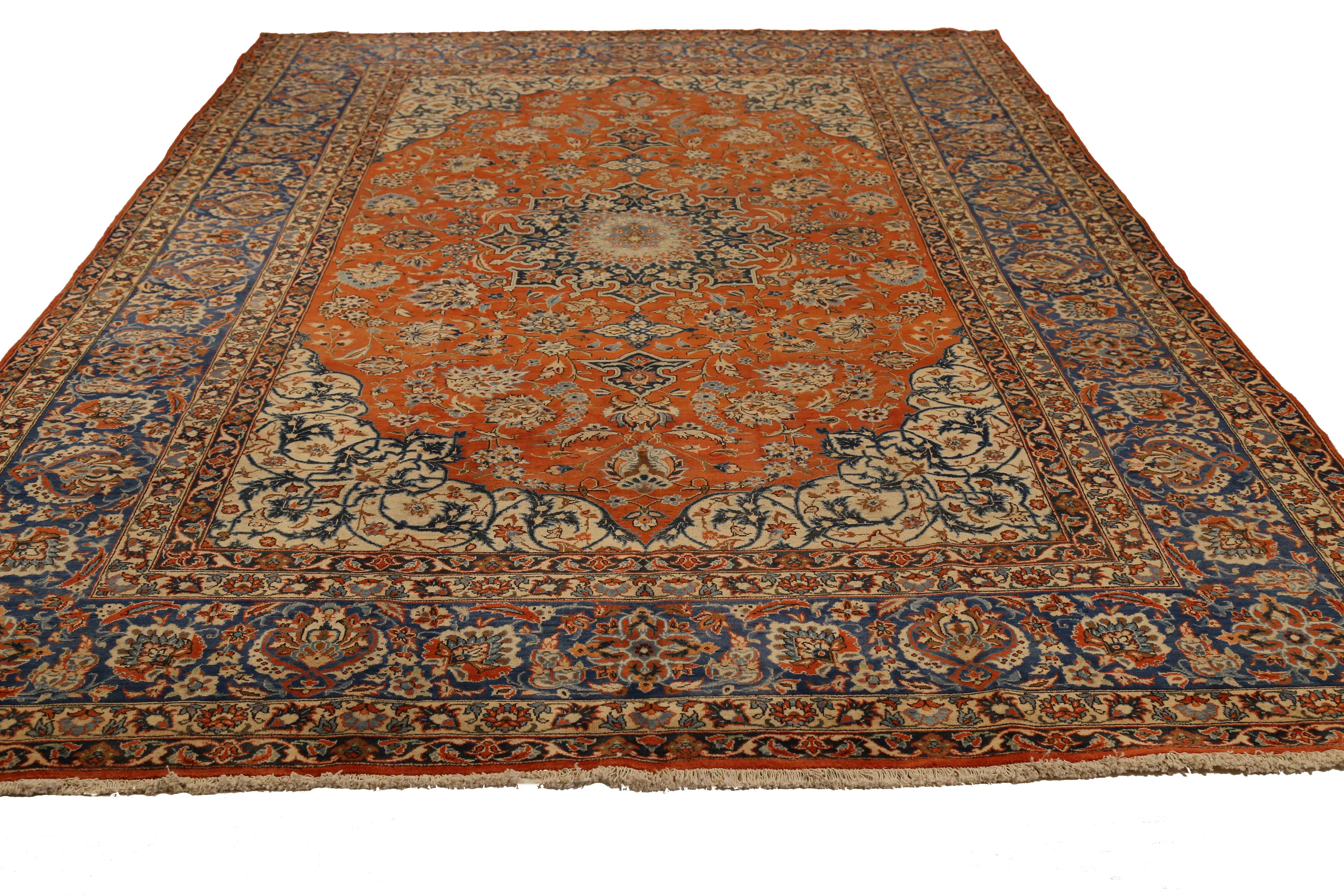 Thumbnail 9 for Antique Persian Isfahan Traditional Rug 10847