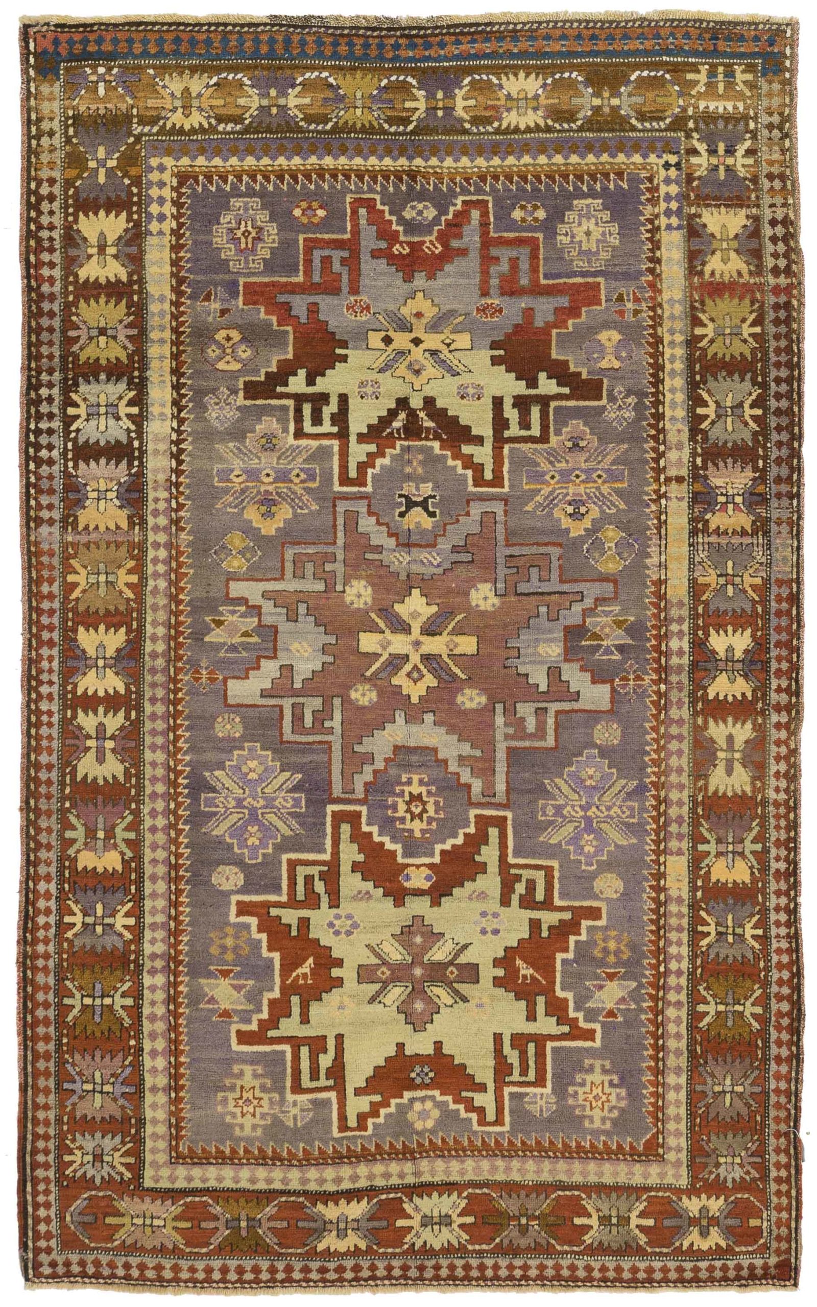 Thumbnail 4 for Antique Russia Kazakhstan Traditional Rug 10744