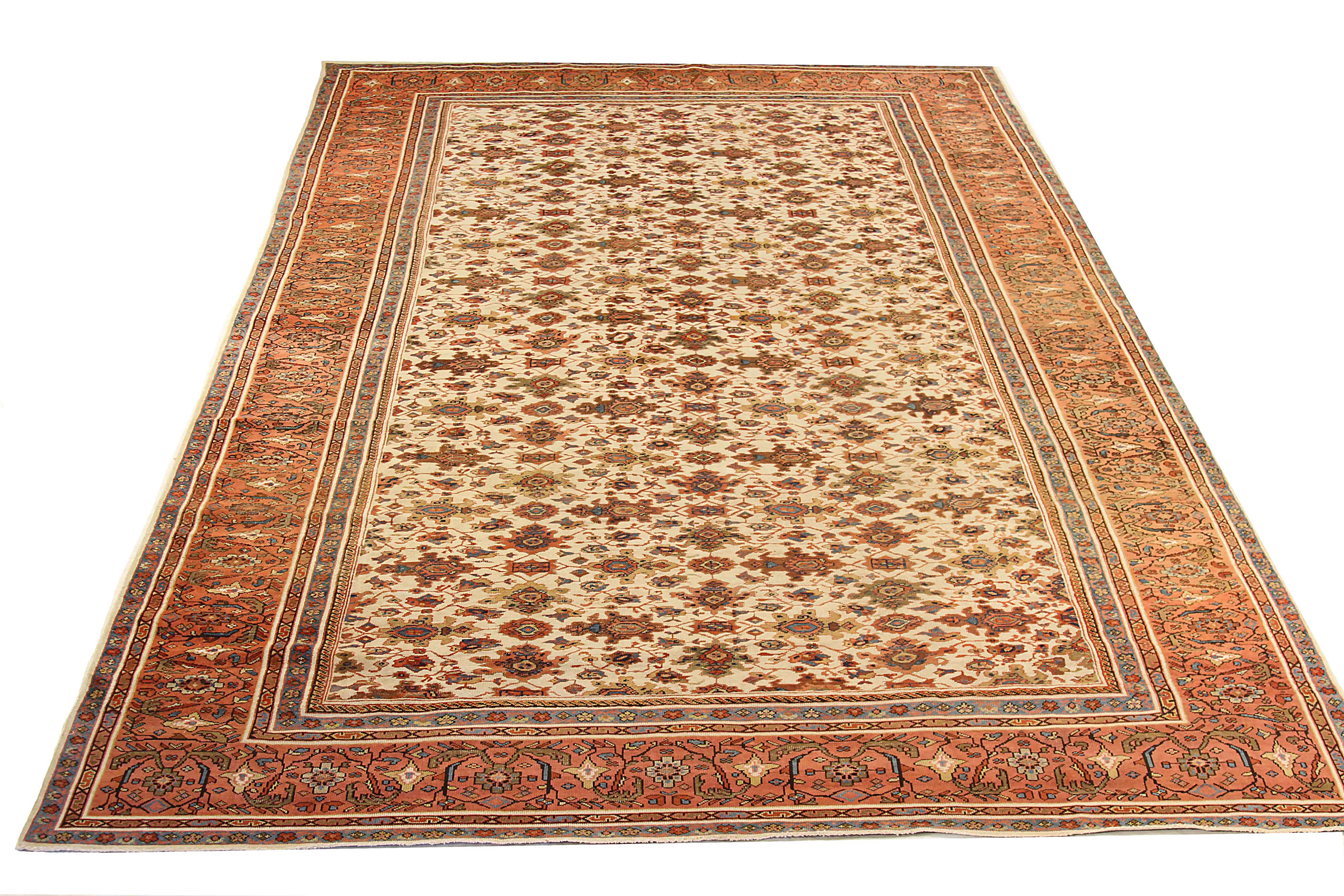 Thumbnail 3 for Antique Persian Sultanabad Traditional Rug 66276