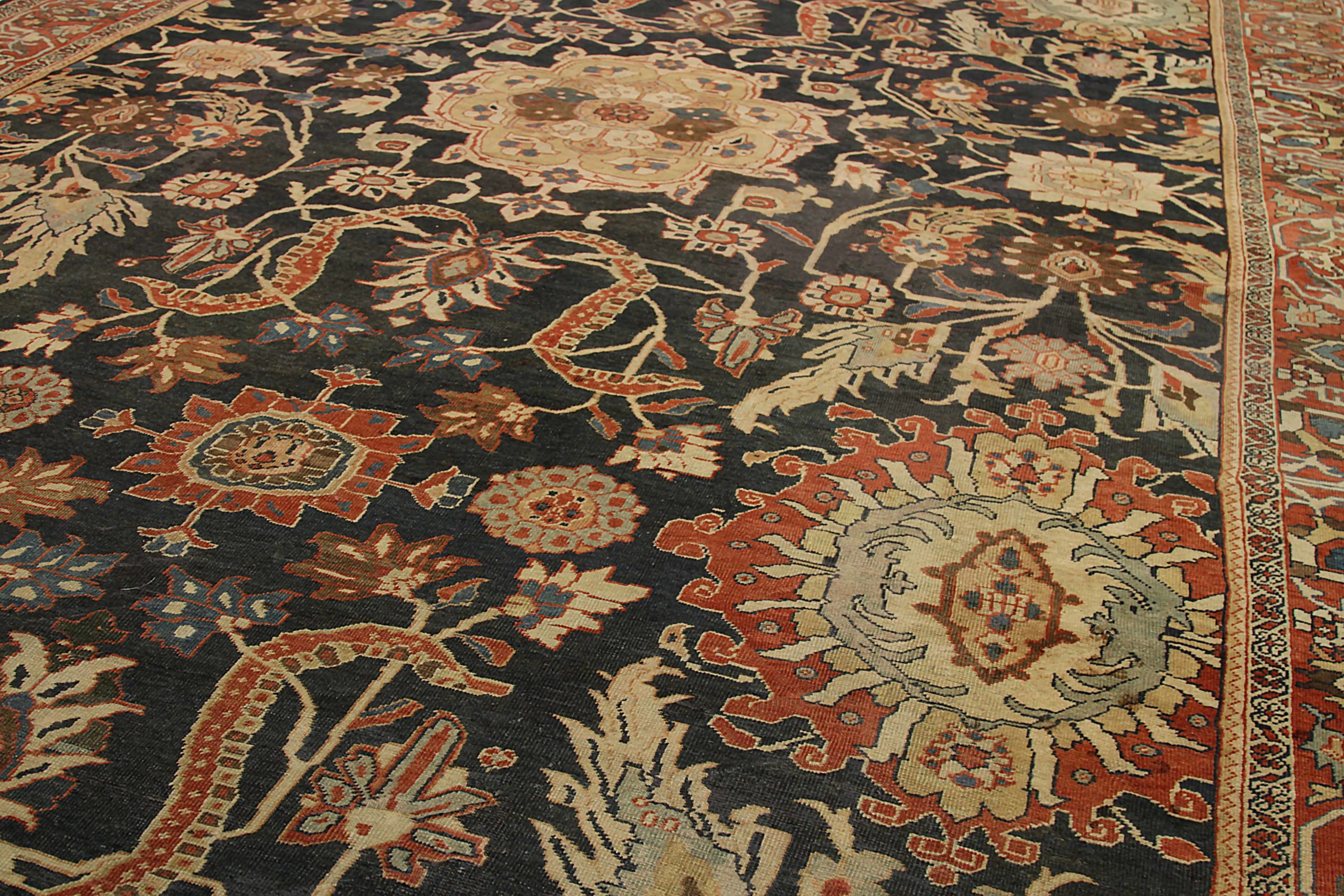 Thumbnail 5 for Antique Persian Sultanabad Traditional Rug 92123