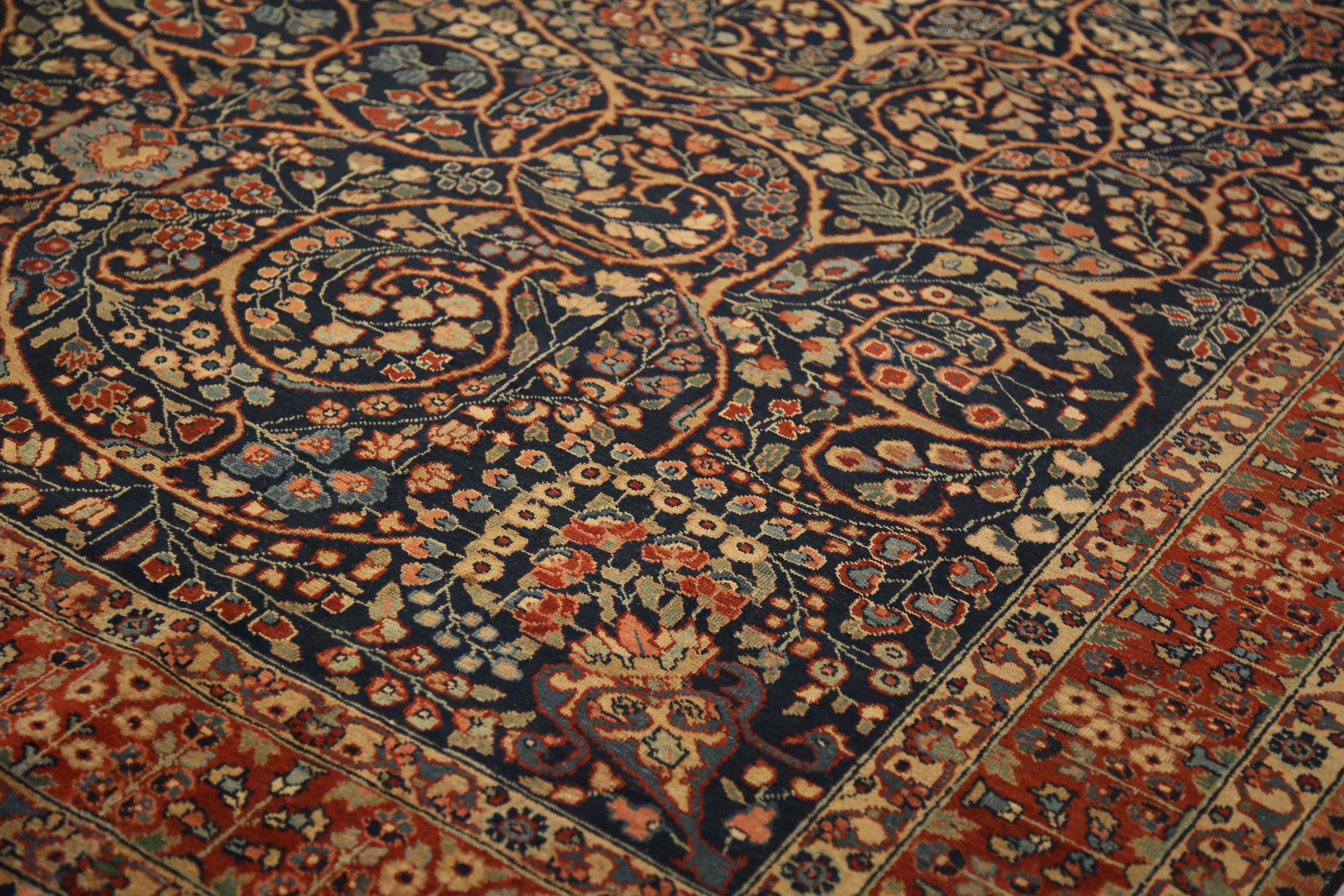 Thumbnail 5 for Antique Persian Tabriz Traditional Rug 10910