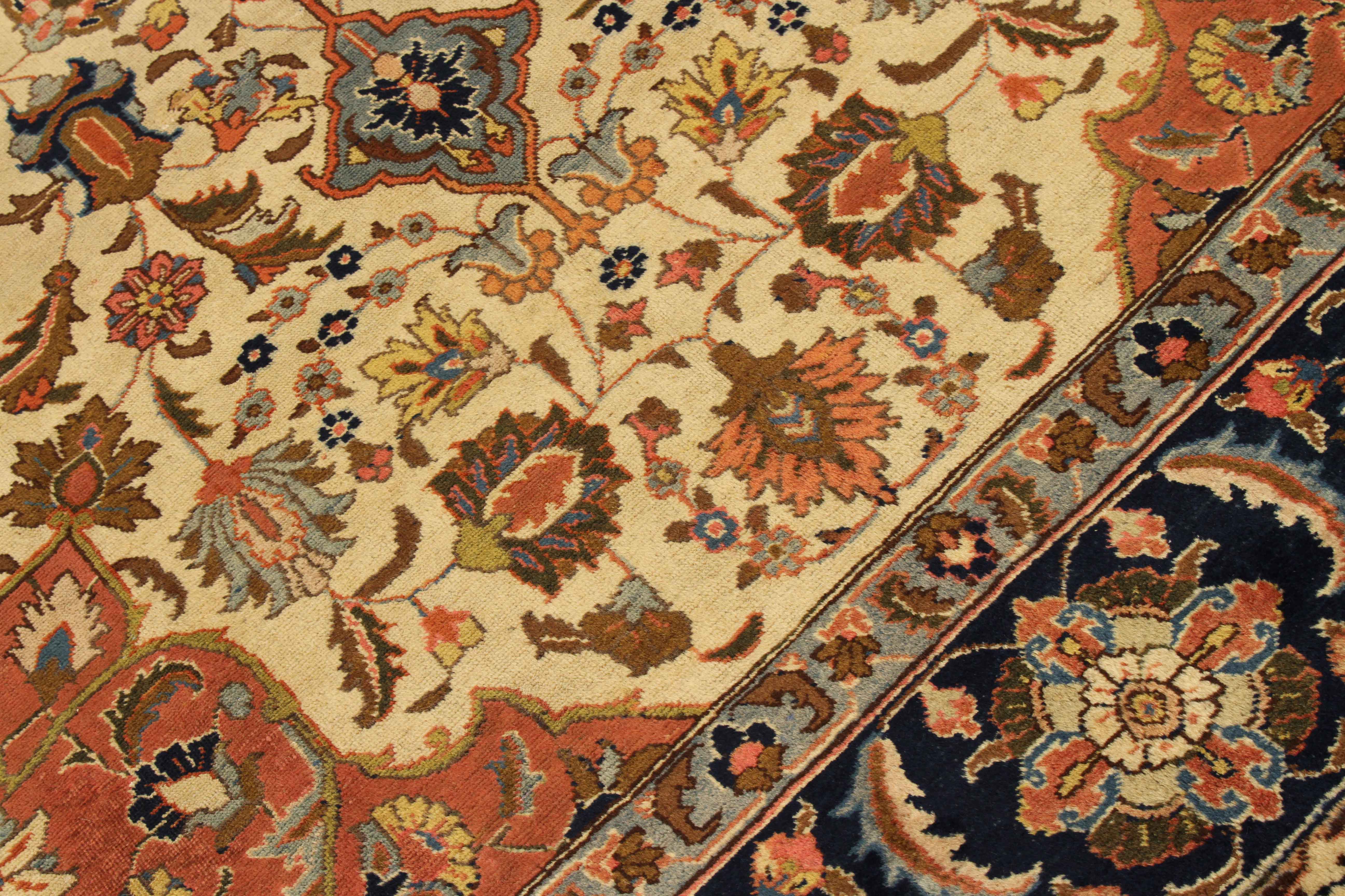 Thumbnail 10 for Antique Persian Tabriz Traditional Rug 10929