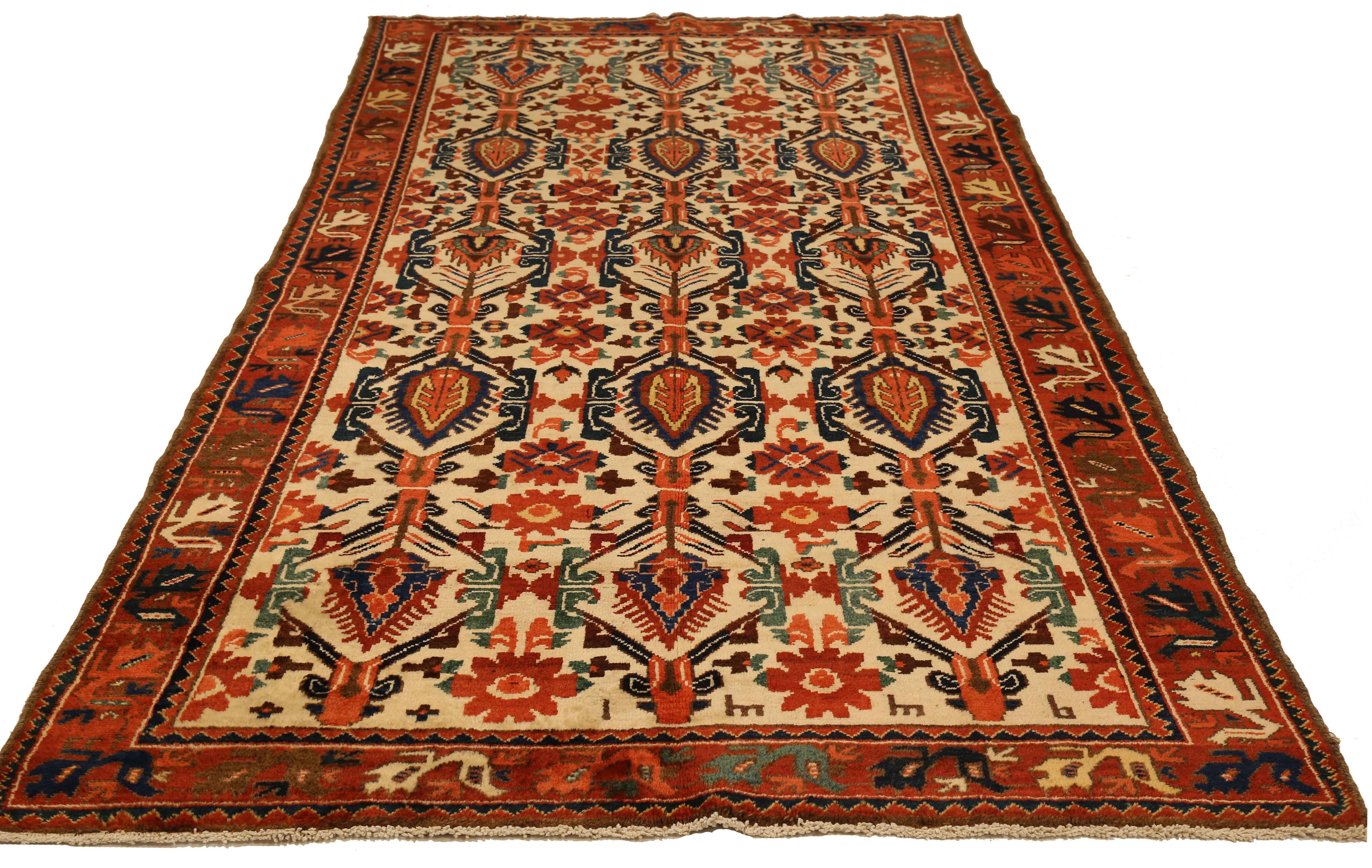 Thumbnail 5 for Antique Persian Bakhtiar Traditional Rug 10930