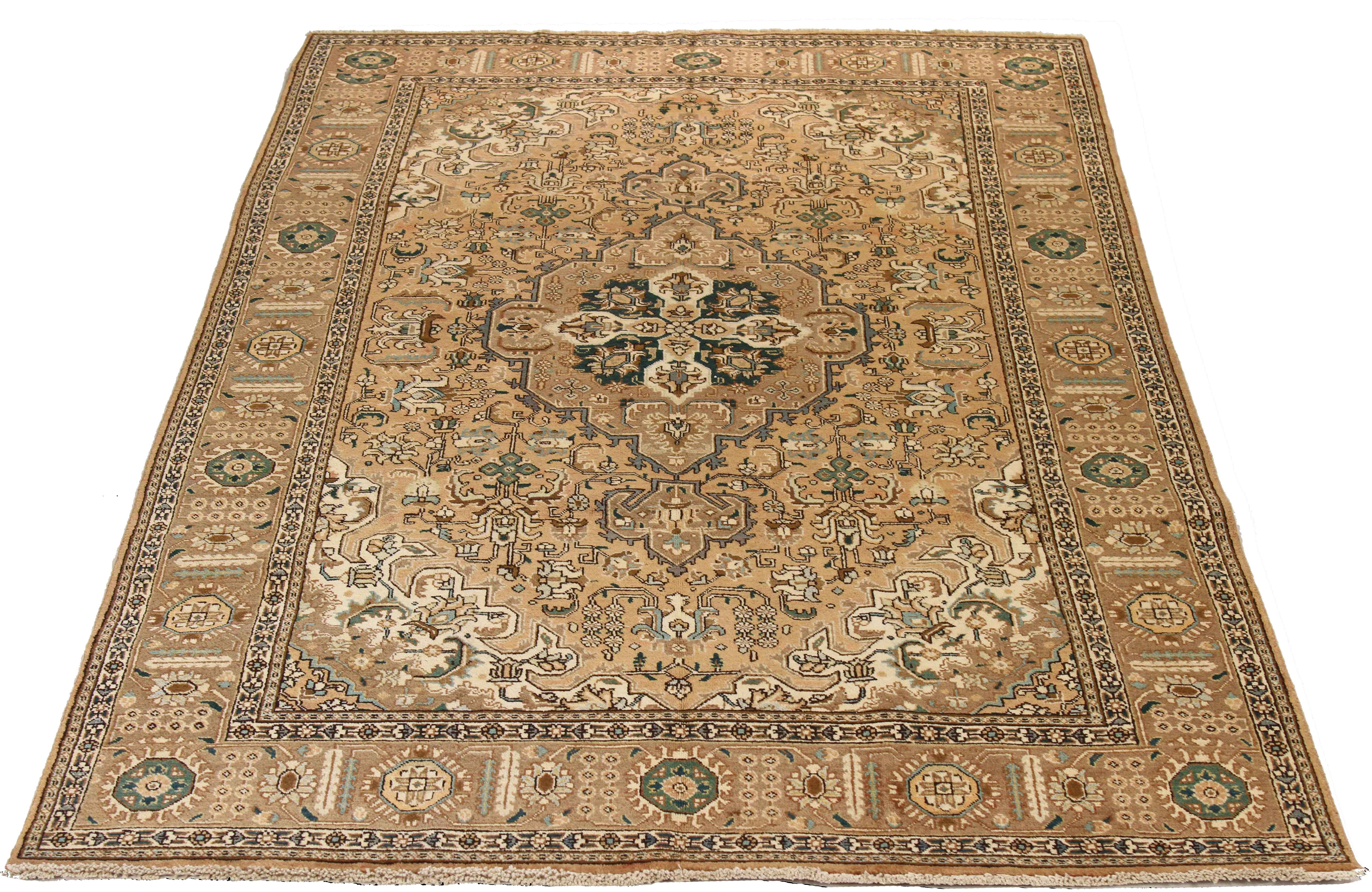 Thumbnail 4 for Antique Persian Heriz Traditional Rug 10949