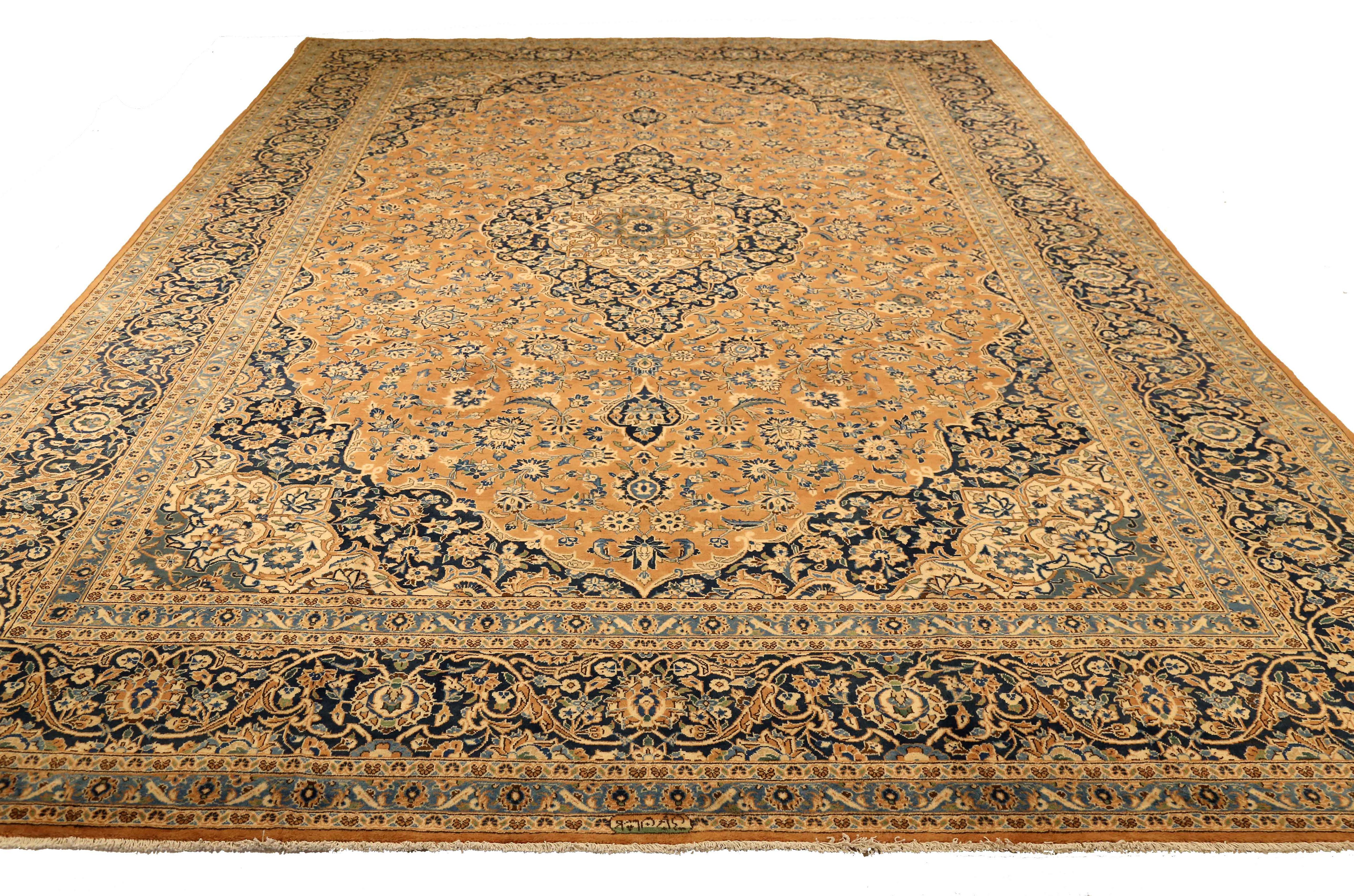 Thumbnail 2 for Antique Persian Kashan Traditional Rug 10954