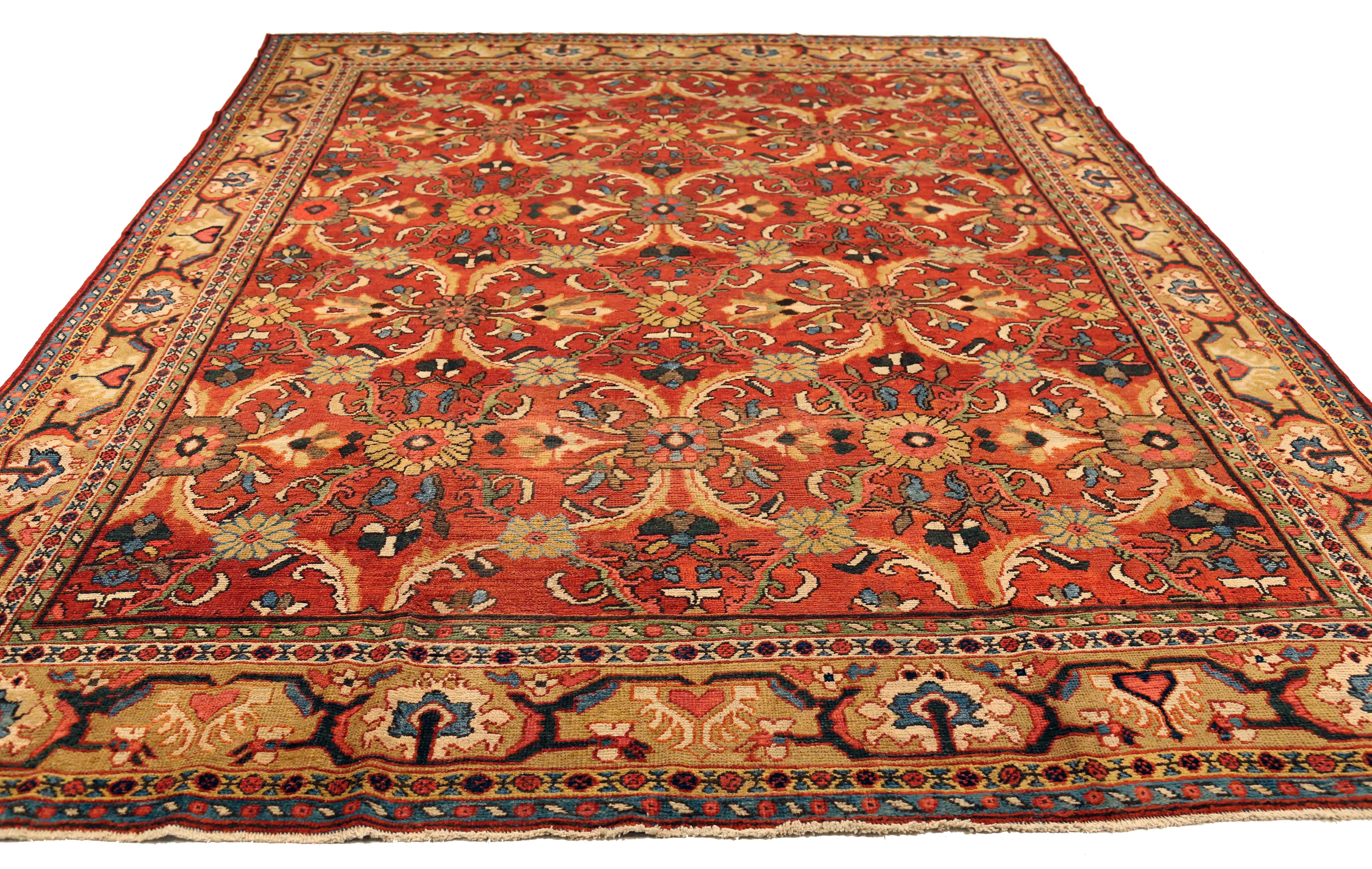 Thumbnail 5 for Antique Persian Mahal Traditional Rug 10981